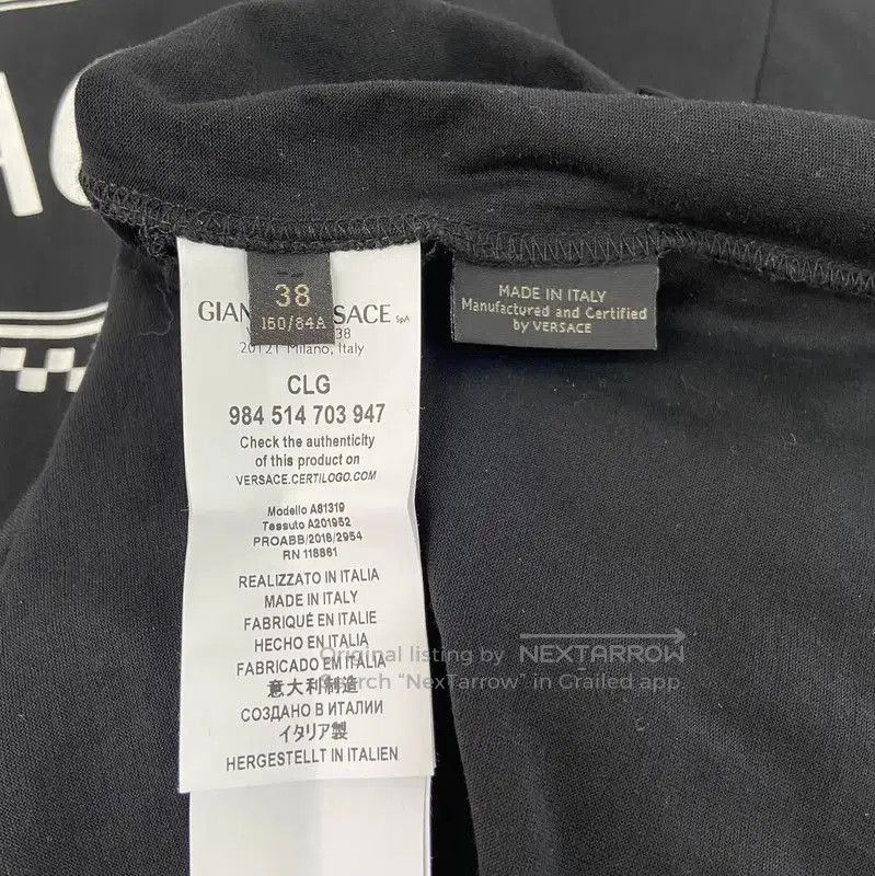 Versace Versace Women's Black Cotton Short Sleeve T-Shirt . Size M / US 6-8 / IT 42-44 - 8 Thumbnail