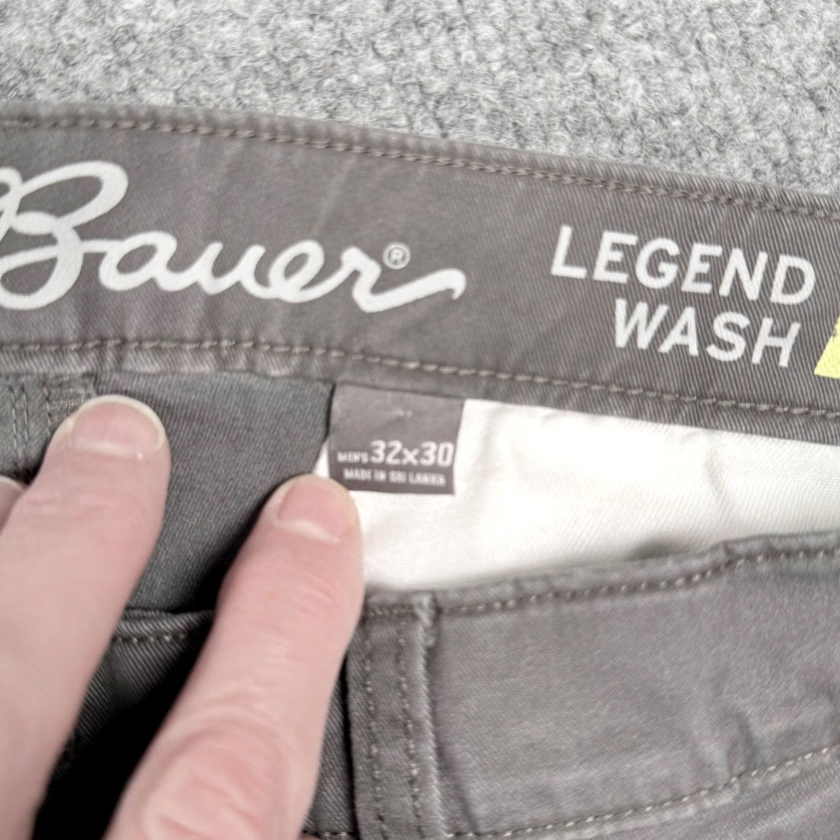 Eddie Bauer Eddie Bauer Slim Fit Chino Pants 32x30 32x27 Legend Wash Flex Mossy Green / Gray Size US 32 / EU 48 - 6 Thumbnail