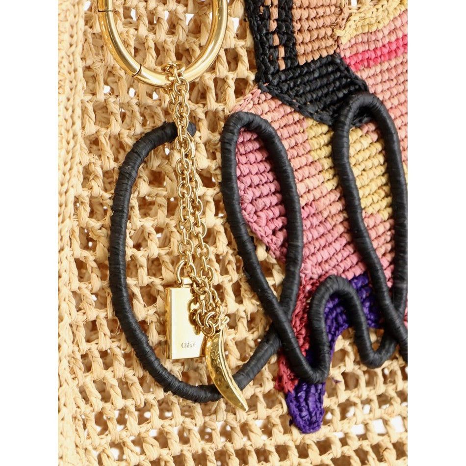 Chloe CHLOE Summer Banana East West Multicolor Beige Tote Bag New Size ONE SIZE - 5 Thumbnail