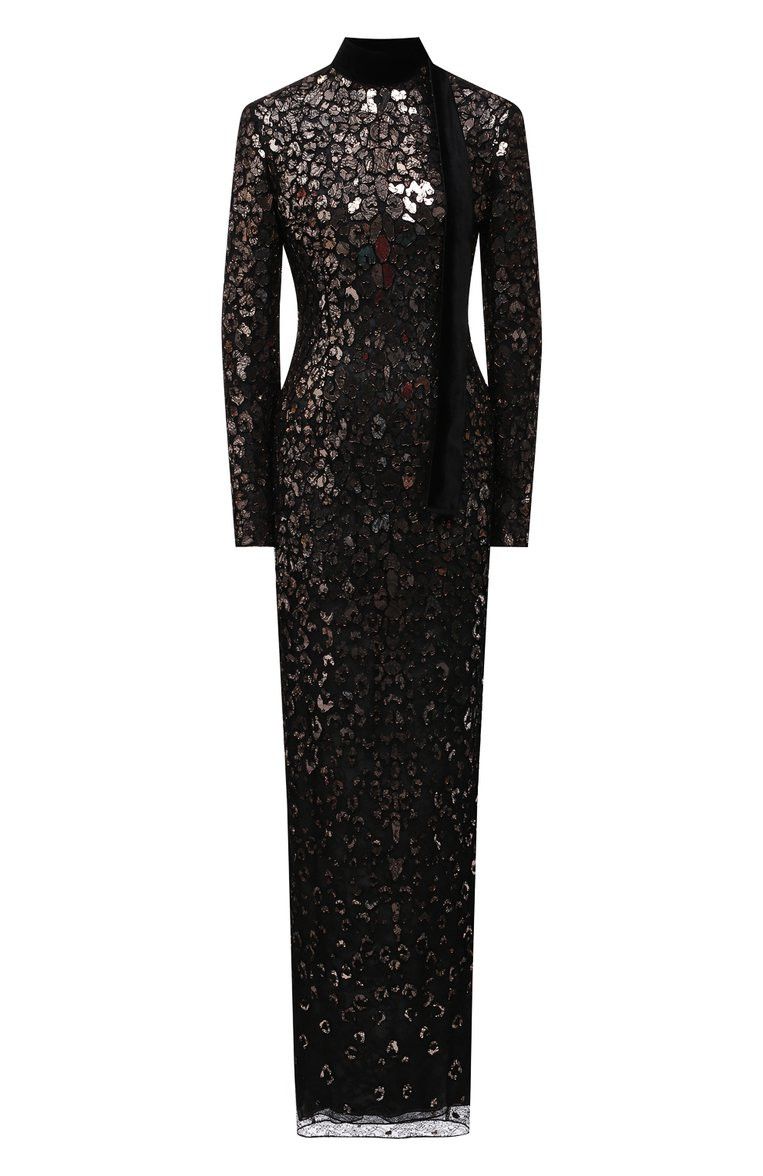 Tom Ford o1w1db10225 AB2889 Maxi Dress in Black Size M / US 6-8 / IT 42-44 - 1 Thumbnail