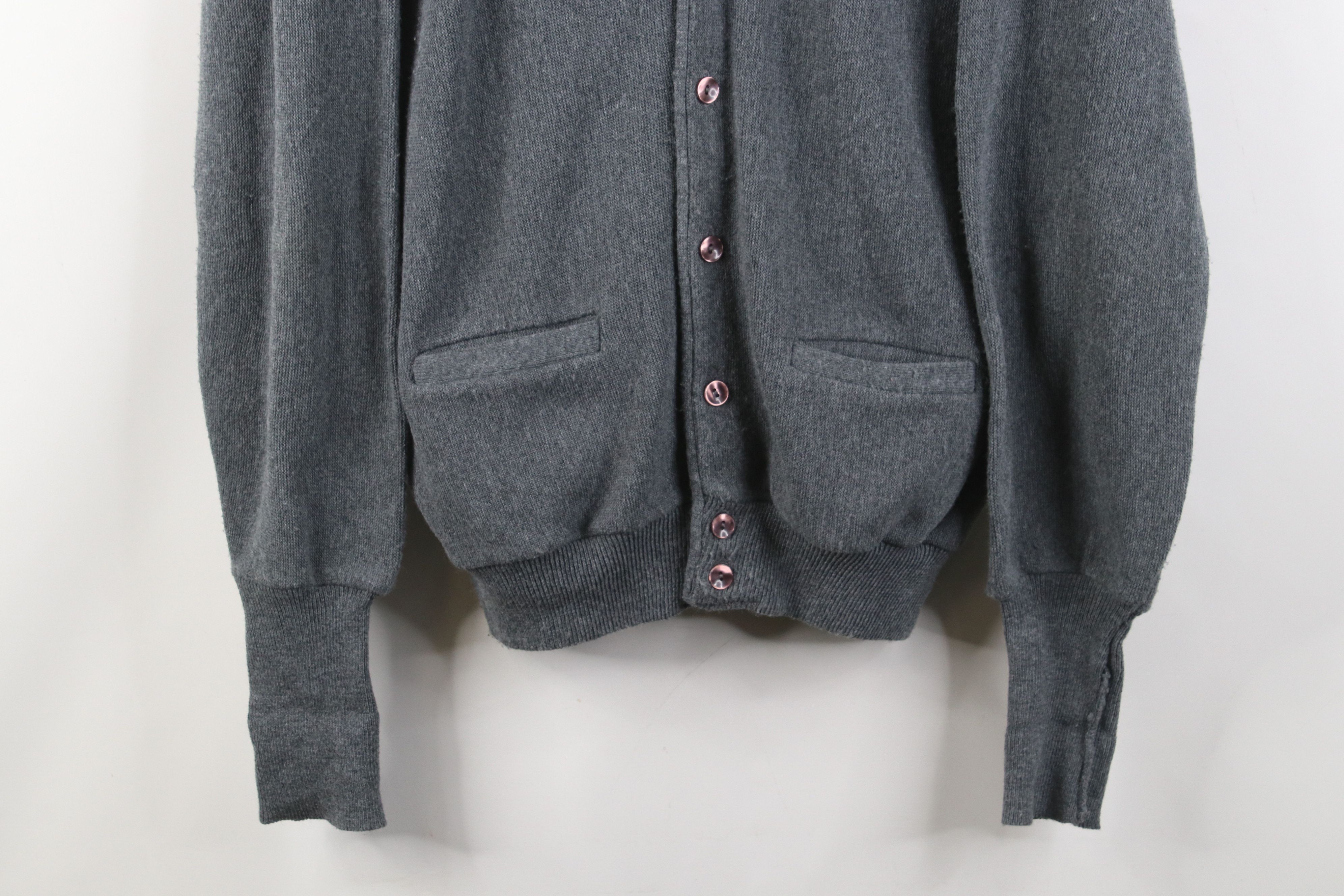 Vintage Vintage 70s Streetwear Kurt Cobain Cardigan Sweater Gray USA Size US XL / EU 56 / 4 - 3 Thumbnail