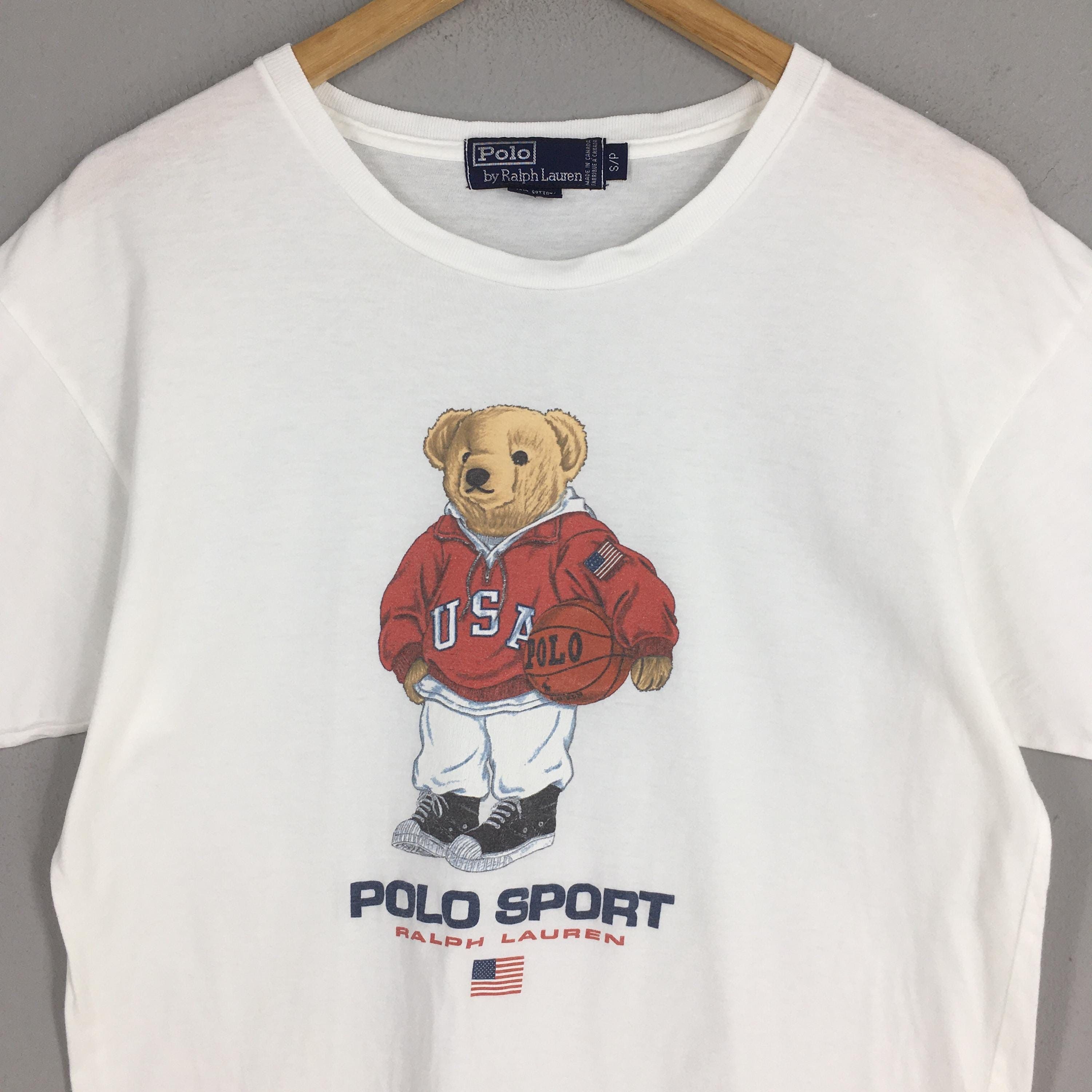 Polo Ralph Lauren 90s Polo Bear Ralph Lauren Nba Basketball T shirt Small Size US S / EU 44-46 / 1 - 2 Thumbnail