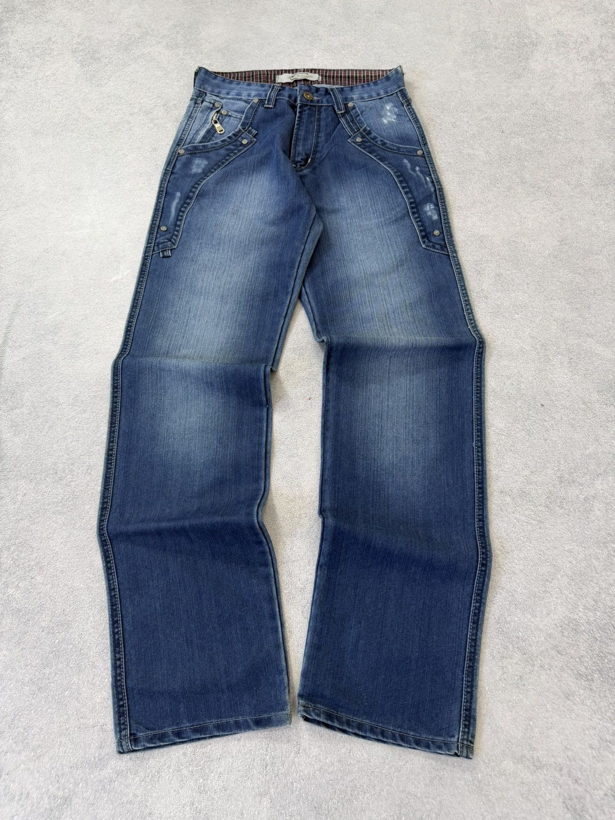 Japanese Brand Vintage Streetwear Baggy Flared Bootcut Denim Y2K Jeans Size US 30 / EU 46 - 8 Thumbnail