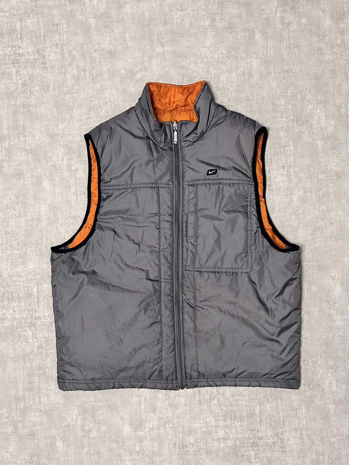 Nike × Vintage 90s Nike Swoosh Reversible Vintage Y2K Nylon Retro Vest Size US L / EU 52-54 / 3 - 1 Thumbnail