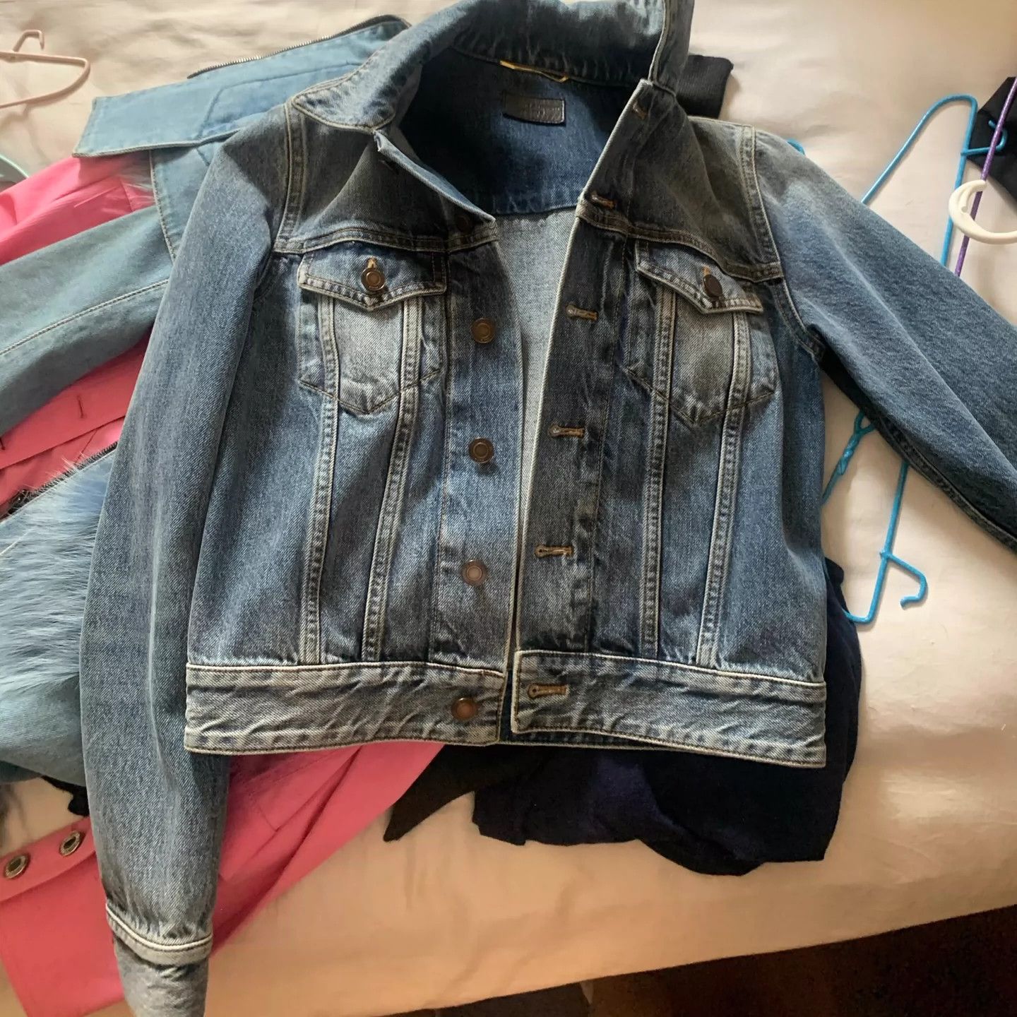 Saint Laurent Paris Saint Laurent Paris Blue denim jacket Size US XS / EU 42 / 0 - 1 Thumbnail
