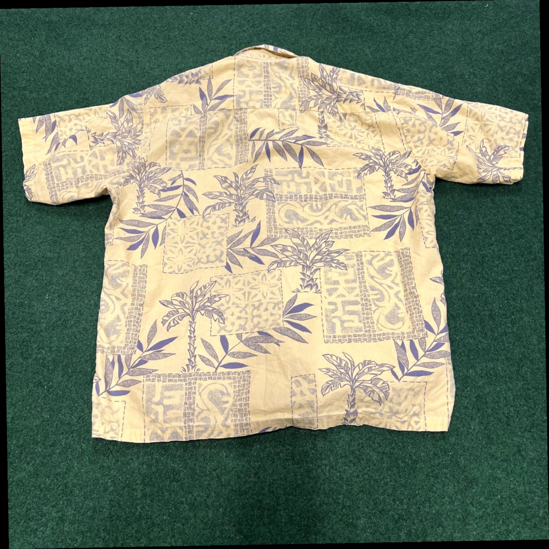 Vintage COOKE STREET Men's Size L Print Yellow Blue Hawaiian Shirt Cotton Summer Beach Size US L / EU 52-54 / 3 - 7 Thumbnail