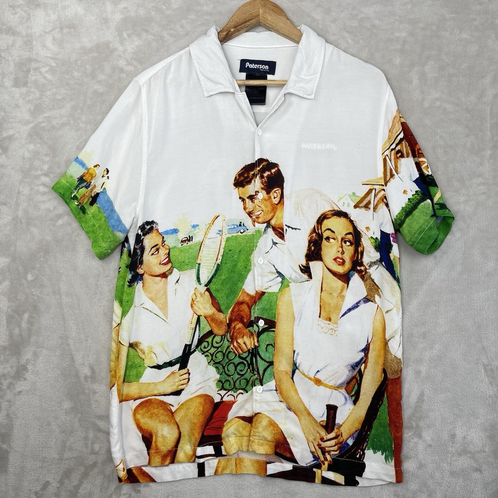 Paterson League Paterson League Montclair Tennis Club Rayon Shirt L Retro Size US L / EU 52-54 / 3 - 1 Thumbnail