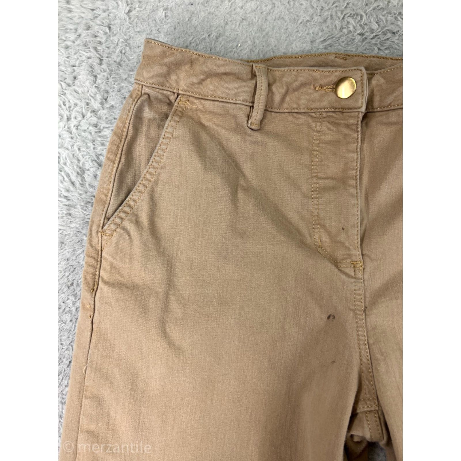 Vintage Alex Marie Womens Jeans Beige Denim Wide-Leg 8 Crop Y2K Style Pockets 5-Pocket Rise High Casual Shirt? Size 30" / US 8 / IT 44 - 7 Thumbnail