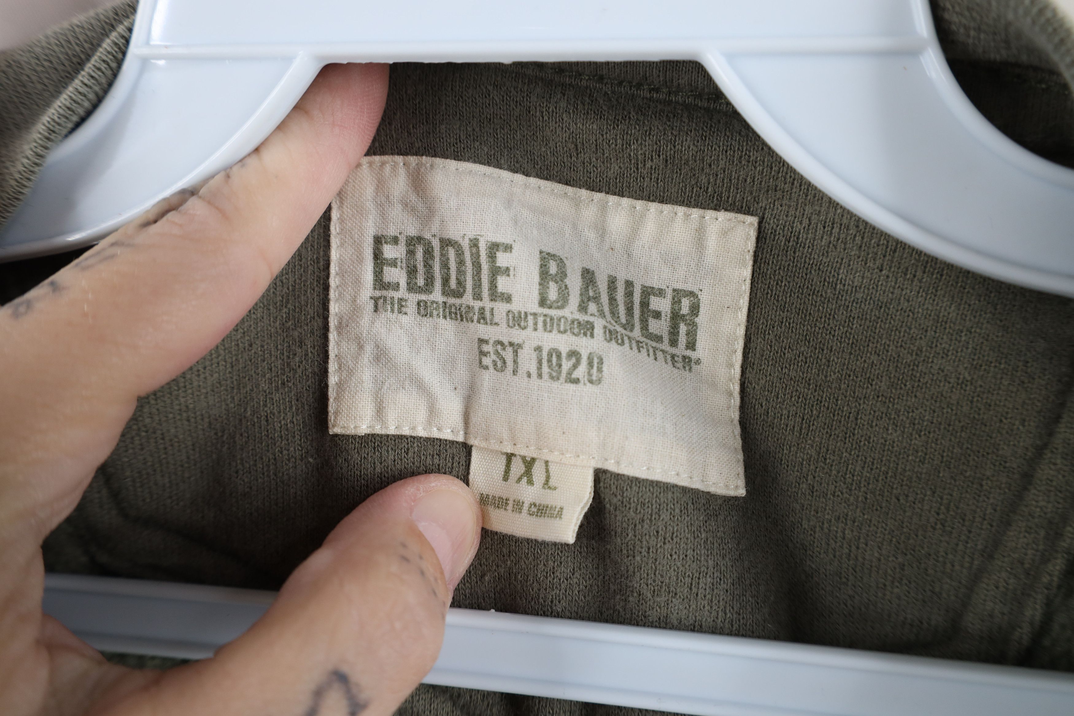 Eddie Bauer Vintage Eddie Bauer Spell Crewneck Sweatshirt Olive Green Size US XL / EU 56 / 4 - 7 Thumbnail