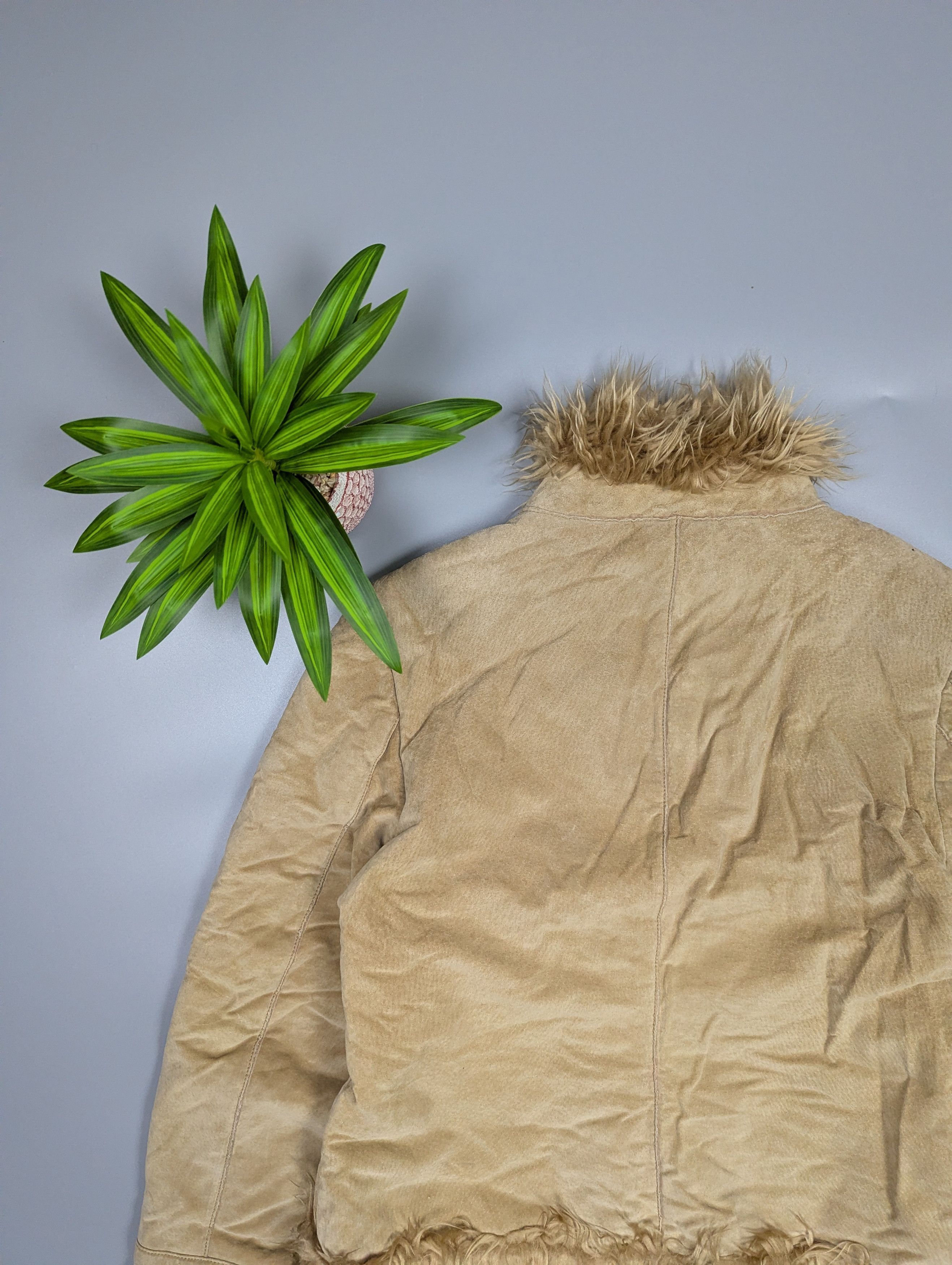 Vintage VTG Y2K Penny Lane Leather Fur Trim Coat Women’s Jacket Size M / US 6-8 / IT 42-44 - 13 Thumbnail