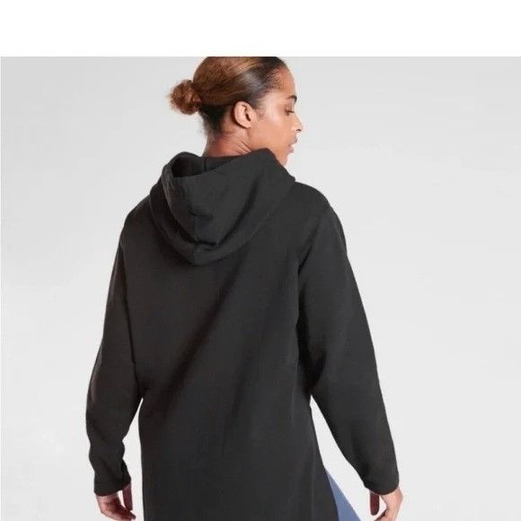 Athleta Athleta Yogi Oversized Black Hoodie With Side Slits Size S / US 4 / IT 40 - 2 Thumbnail