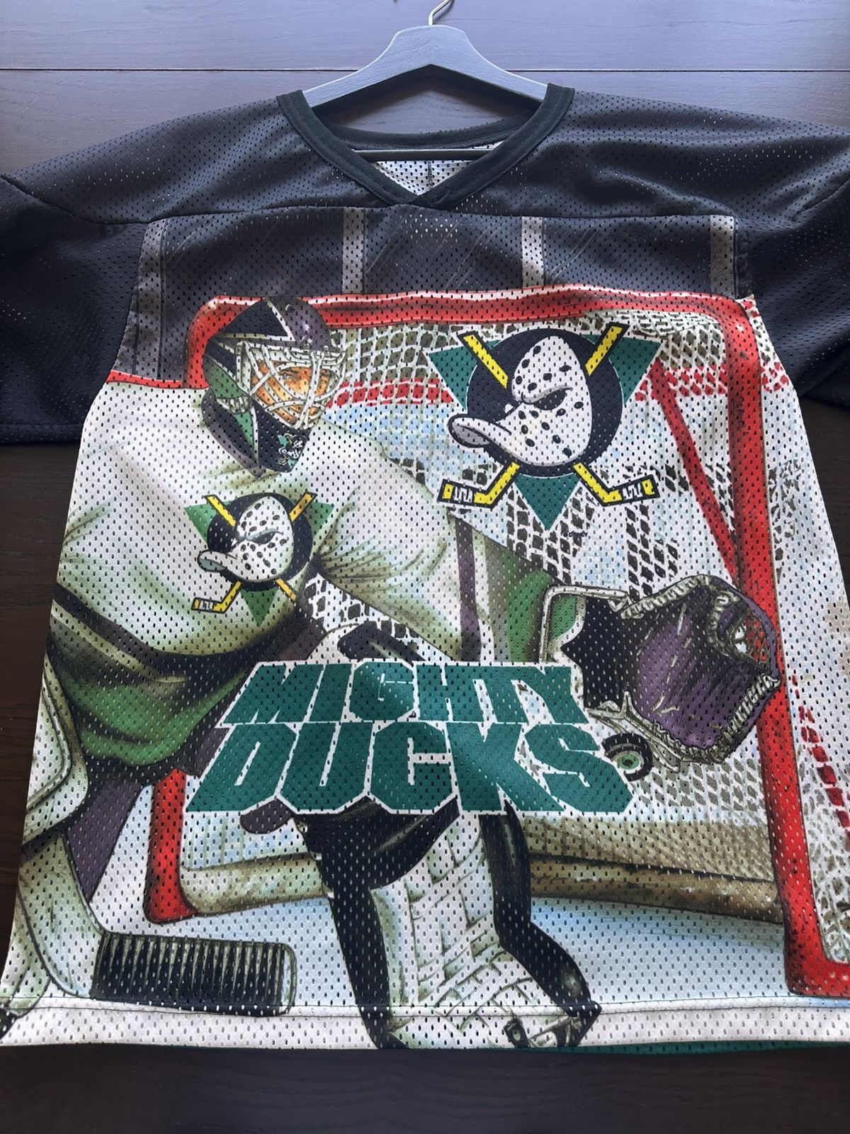 Ccm Vintage Anaheim Mighty Ducks Disney NHL All Over Print CCM Size US S / EU 44-46 / 1 - 6 Thumbnail