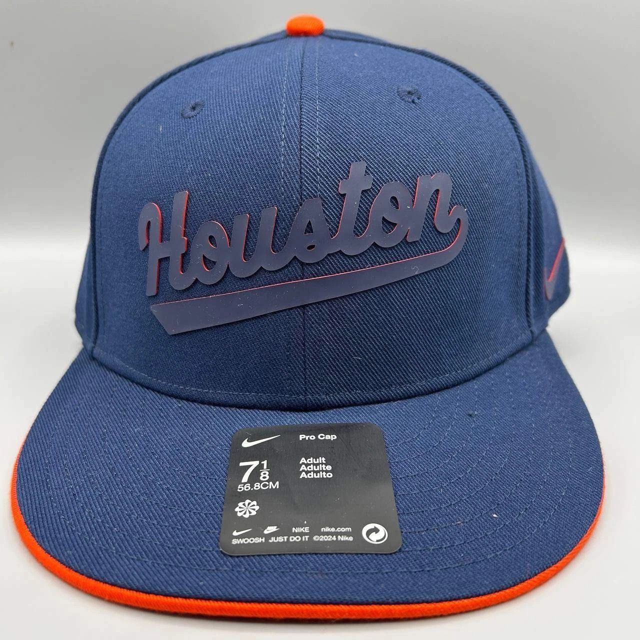 Nike Houston Astros x Nike Pro Hat Men 7 1/8 Dri-Fit Fitted Cap Size ONE SIZE - 1 Thumbnail