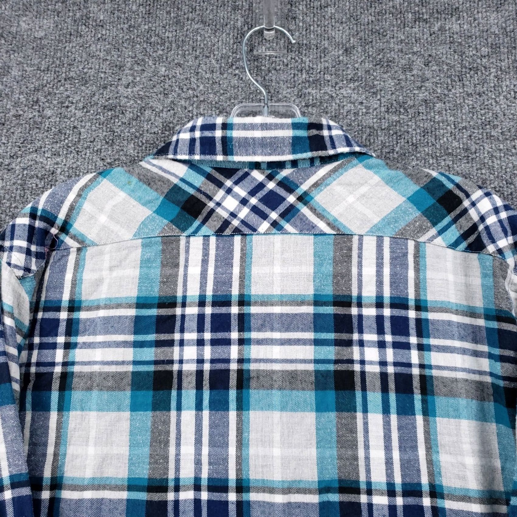 Express Express Mens XL Blue Plaid Button-Up Shirt Long Sleeves Casual Cotton Pockets Size US XL / EU 56 / 4 - 6 Thumbnail