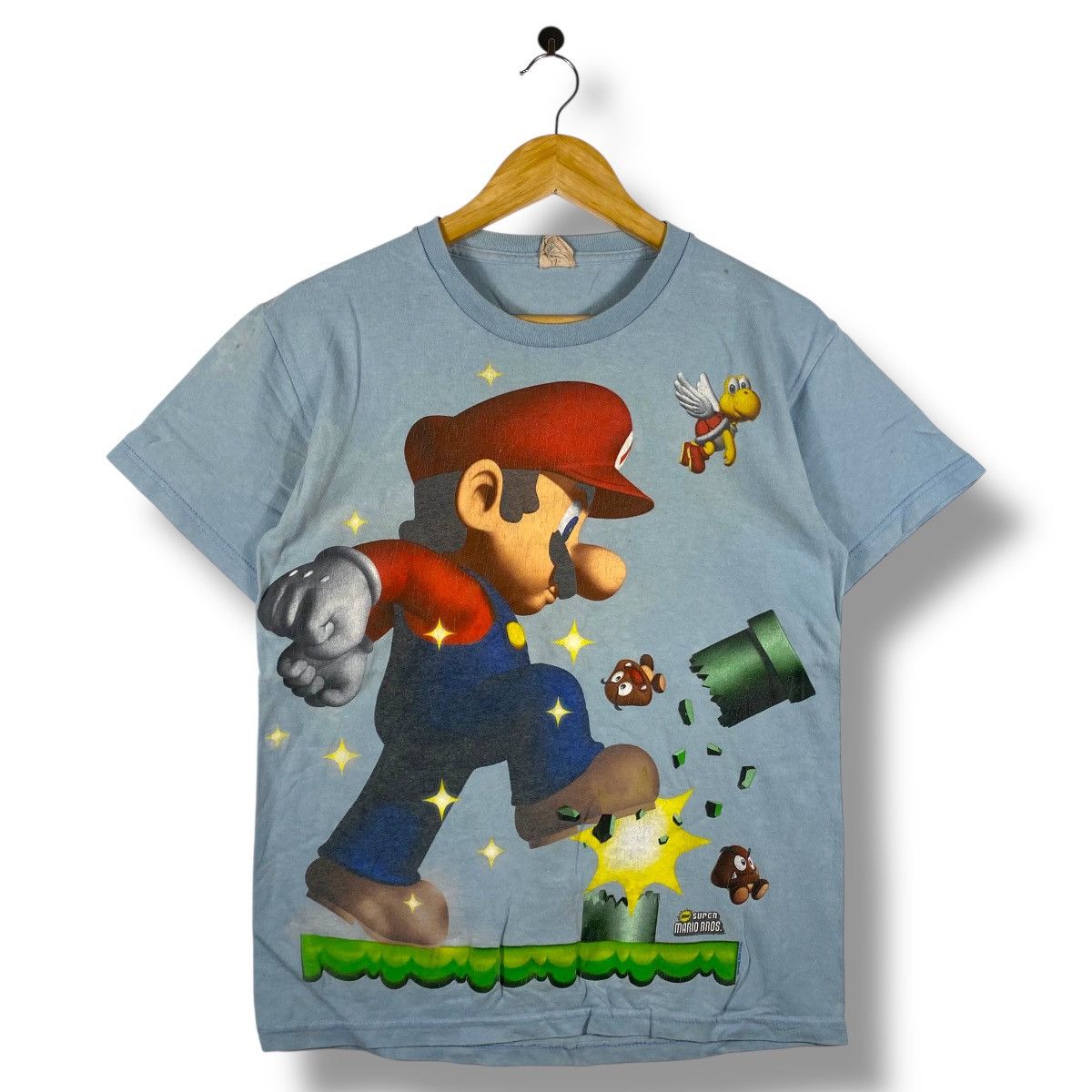 Nintendo Vintage 00's SUPER MARIO BROS Nintendo Game Tee Shirt Size US M / EU 48-50 / 2 - 1 Thumbnail