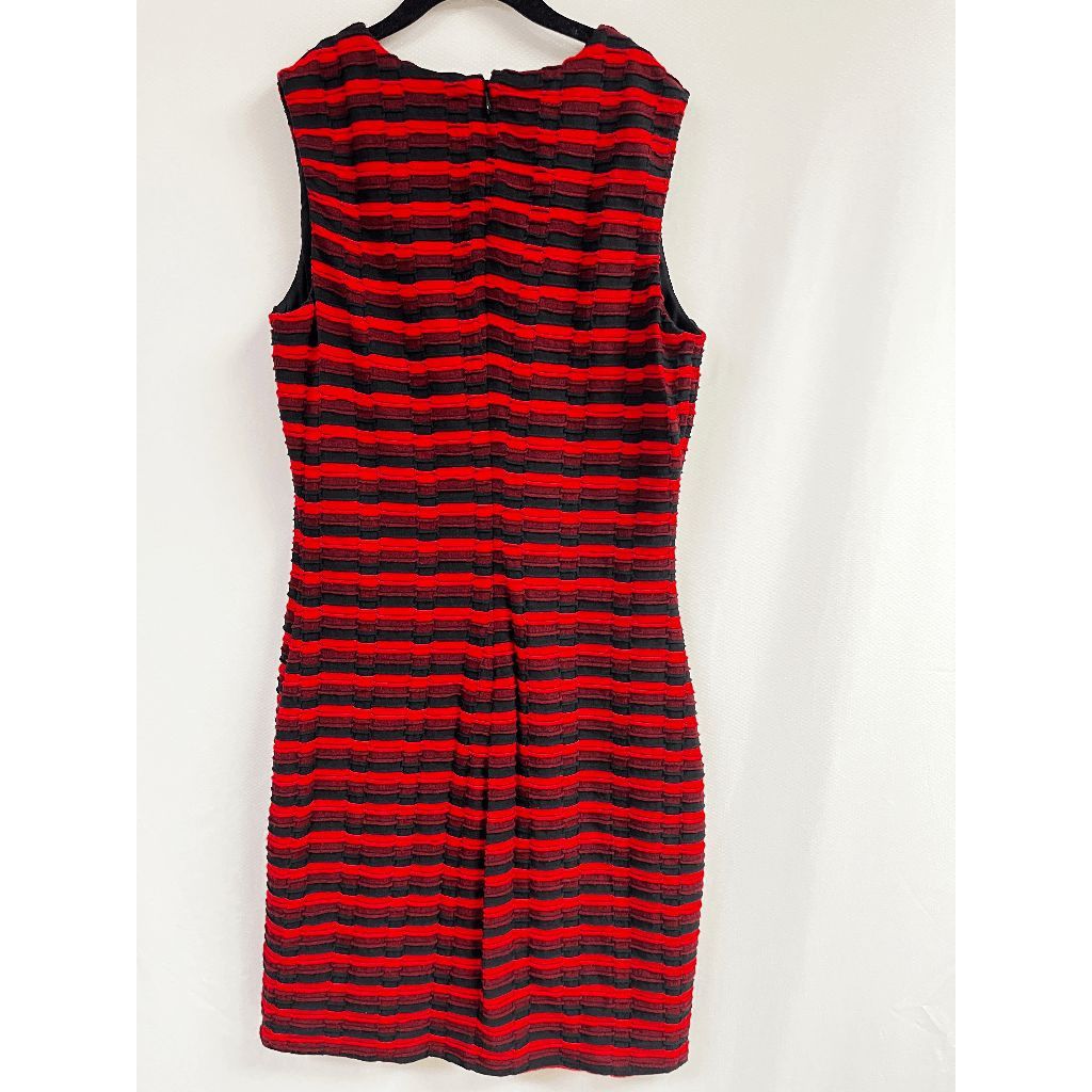 Calvin Klein Calvin Klein Womens Sleeveless Knee Length Sheath Striped Re Size S / US 4 / IT 40 - 6 Thumbnail