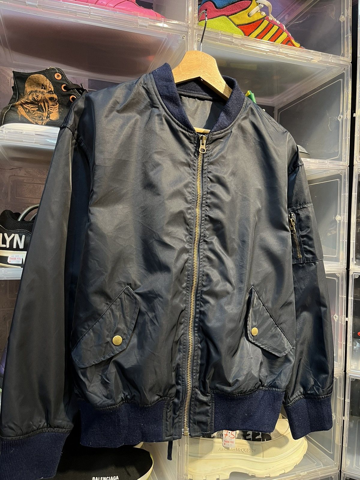Beams Plus × Designer × Japanese Brand RAY BEAM by BEAMS JAPANESE BOMBER JACKET ADJUSTABLE Size L / US 10 / IT 46 - 2 Thumbnail