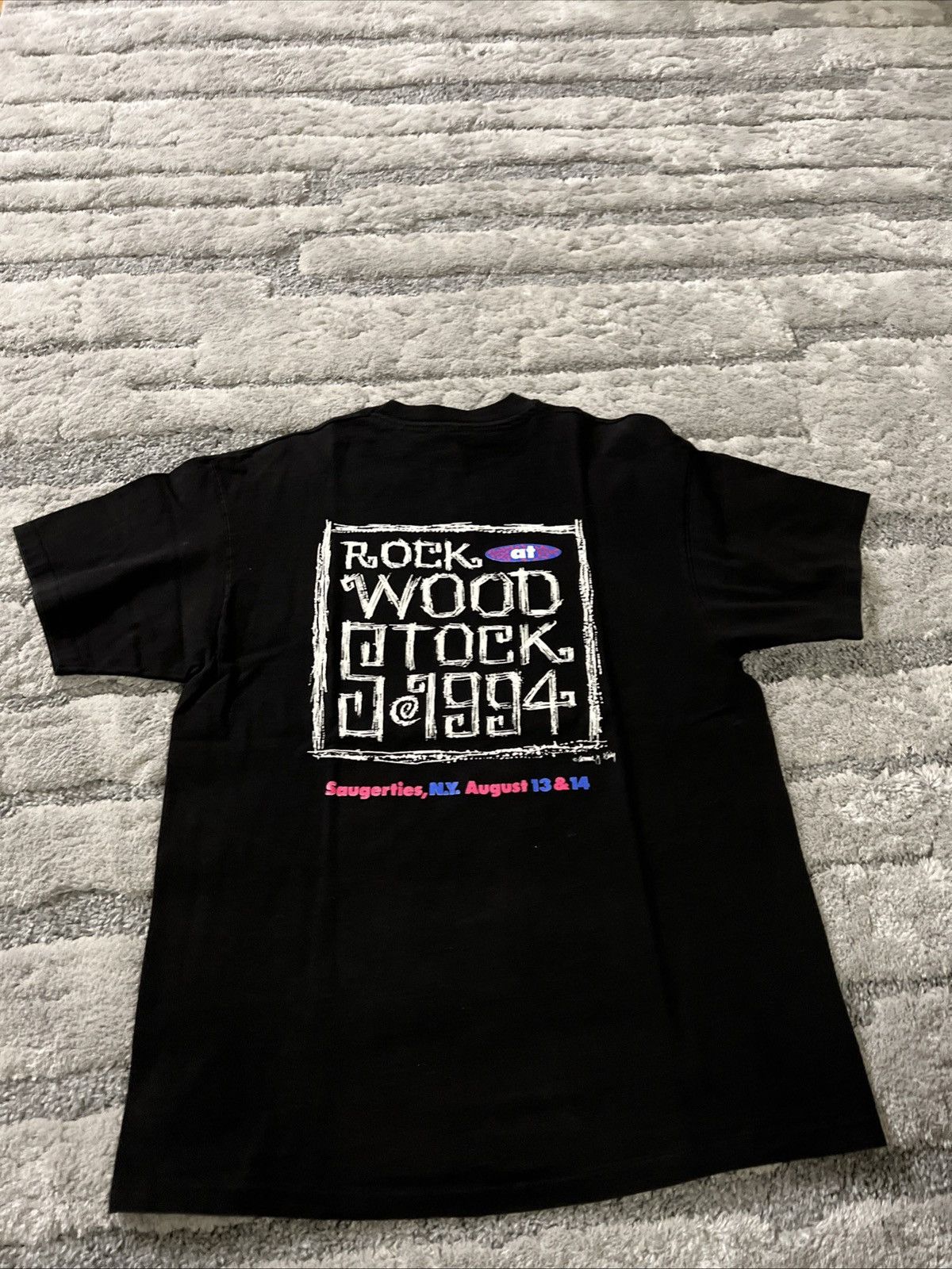 Hanes Vintage woodstock 94 t shirt Size US L / EU 52-54 / 3 - 3 Thumbnail