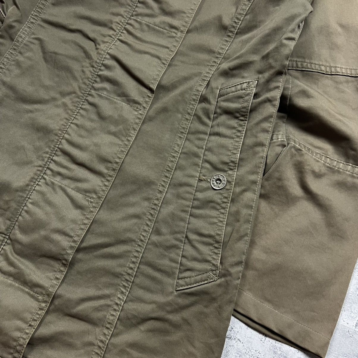Hysteric Glamour 00s Hysteric Glamour Vintage Sunfaded Japanese Trench Jacket Size S / US 4 / IT 40 - 5 Thumbnail