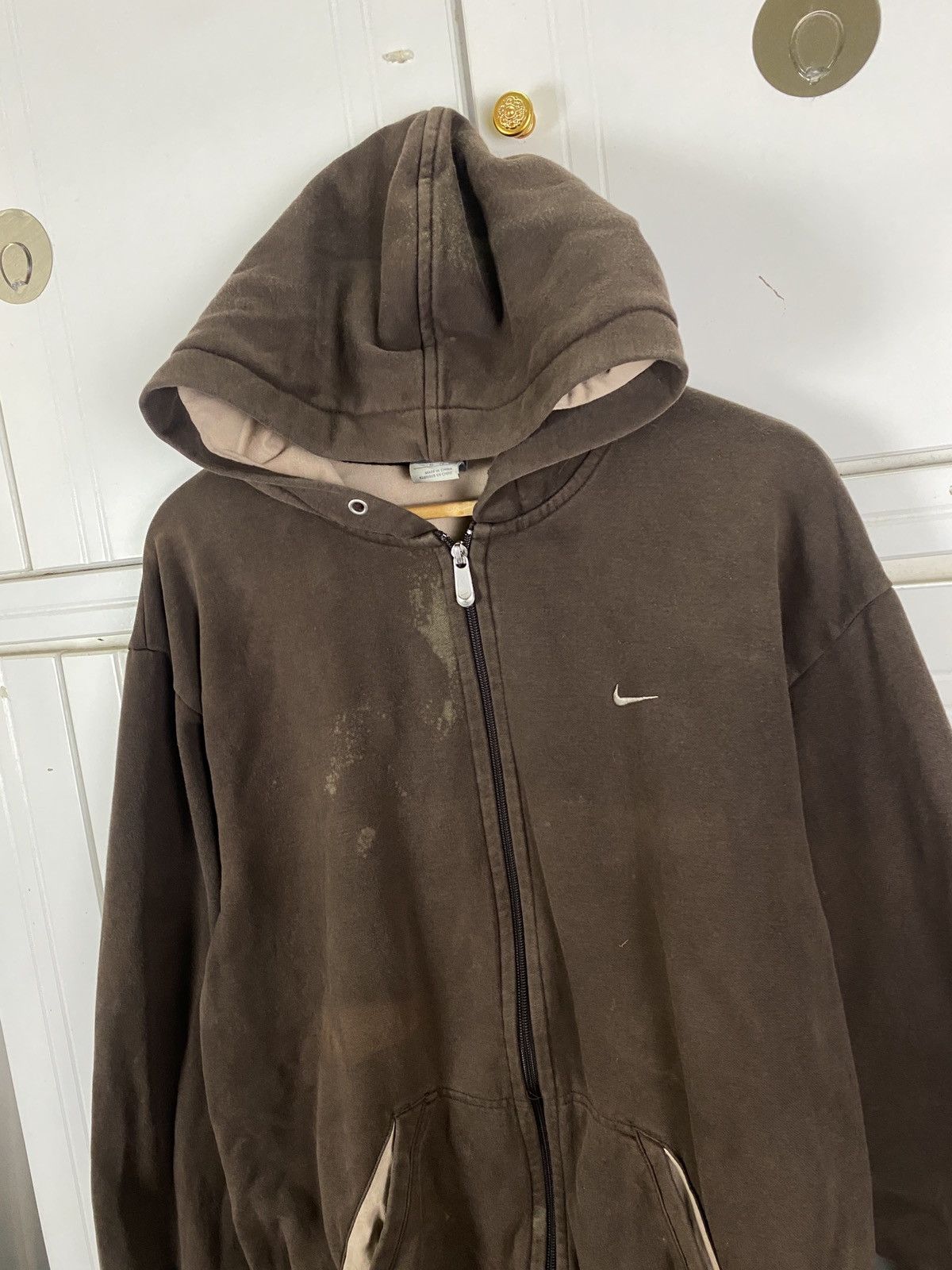Nike × Vintage 00s Nike Brown Zipper Size US XL / EU 56 / 4 - 3 Thumbnail
