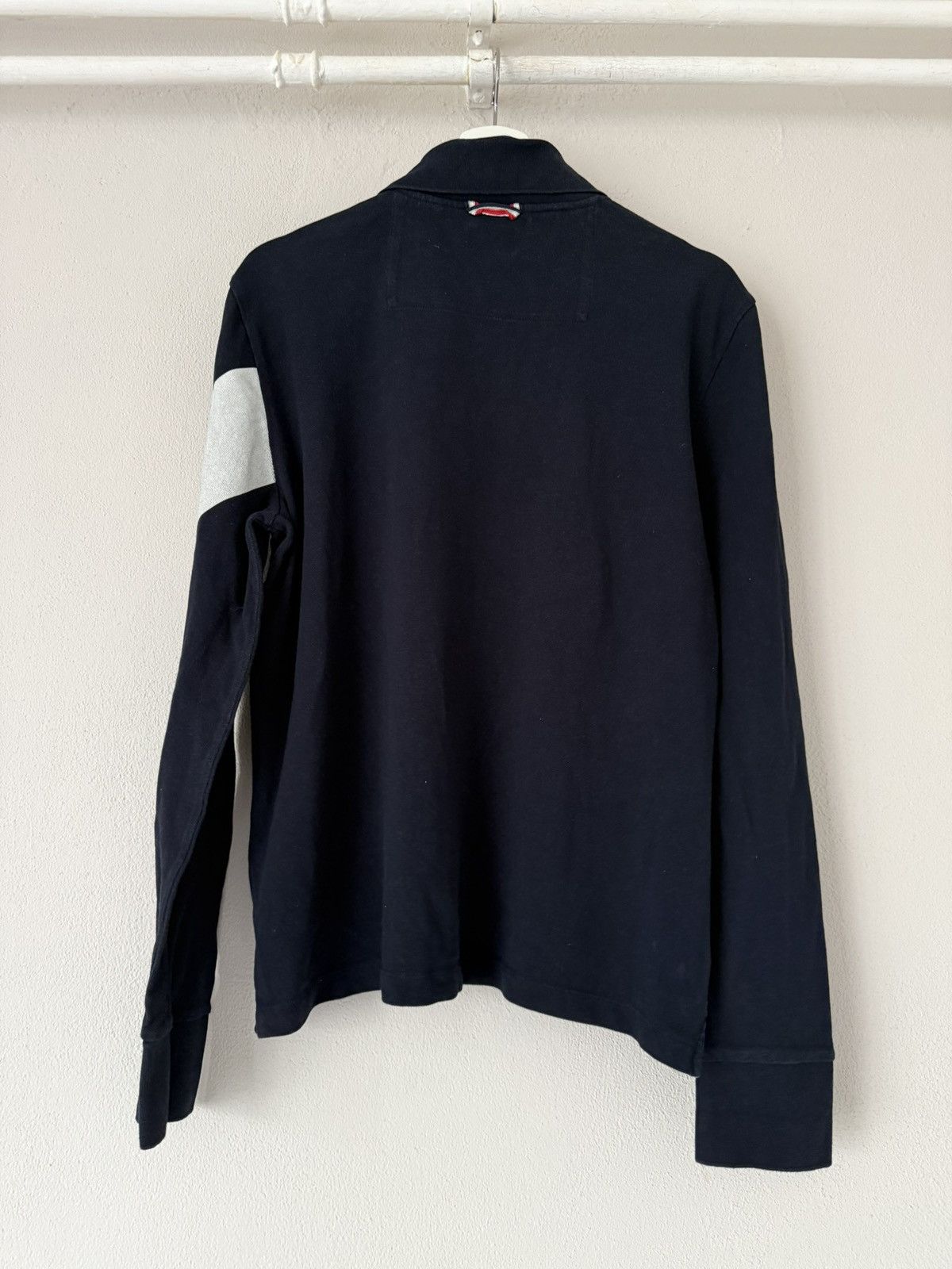Moncler Gamme Bleu Long Sleeve Polo with Arm Stripe Size US M / EU 48-50 / 2 - 2 Thumbnail