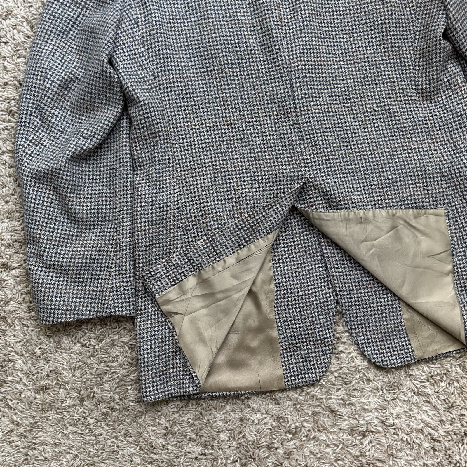 Brooks Brothers × Vintage Vintage Brooks Brothers Houndstooth Wool Blazer Suit Jacket Size 42L - 11 Thumbnail
