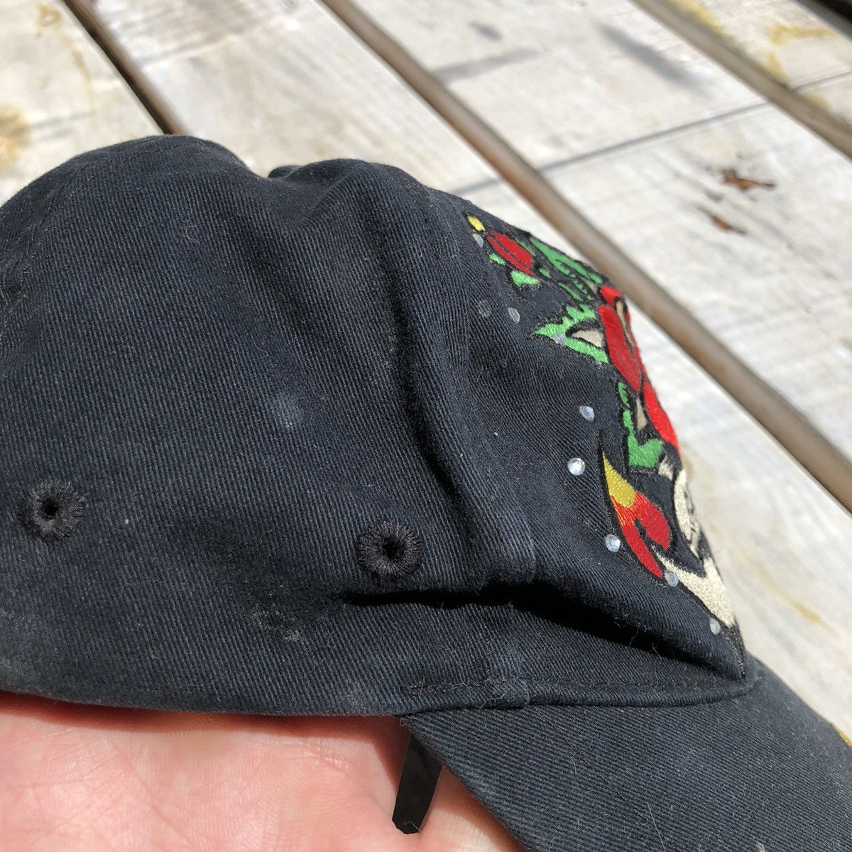 Designer × Ed Hardy × Vintage Vintage Ed Hardy Big Logo Cap Size ONE SIZE - 3 Thumbnail