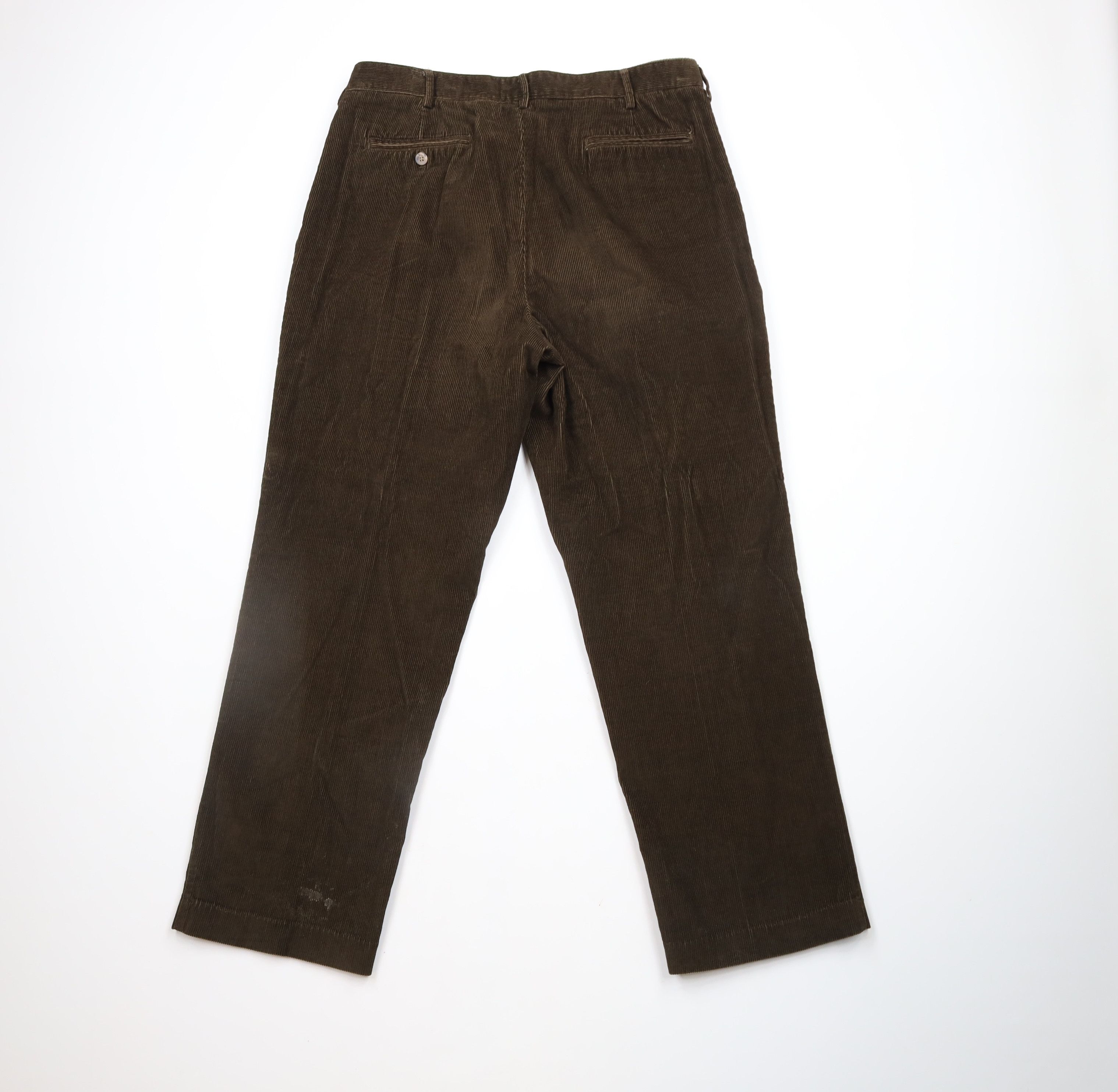 Vintage Vintage 90s Streetwear Pleated Wide Leg Corduroy Chino Pants Size US 36 / EU 52 - 9 Thumbnail