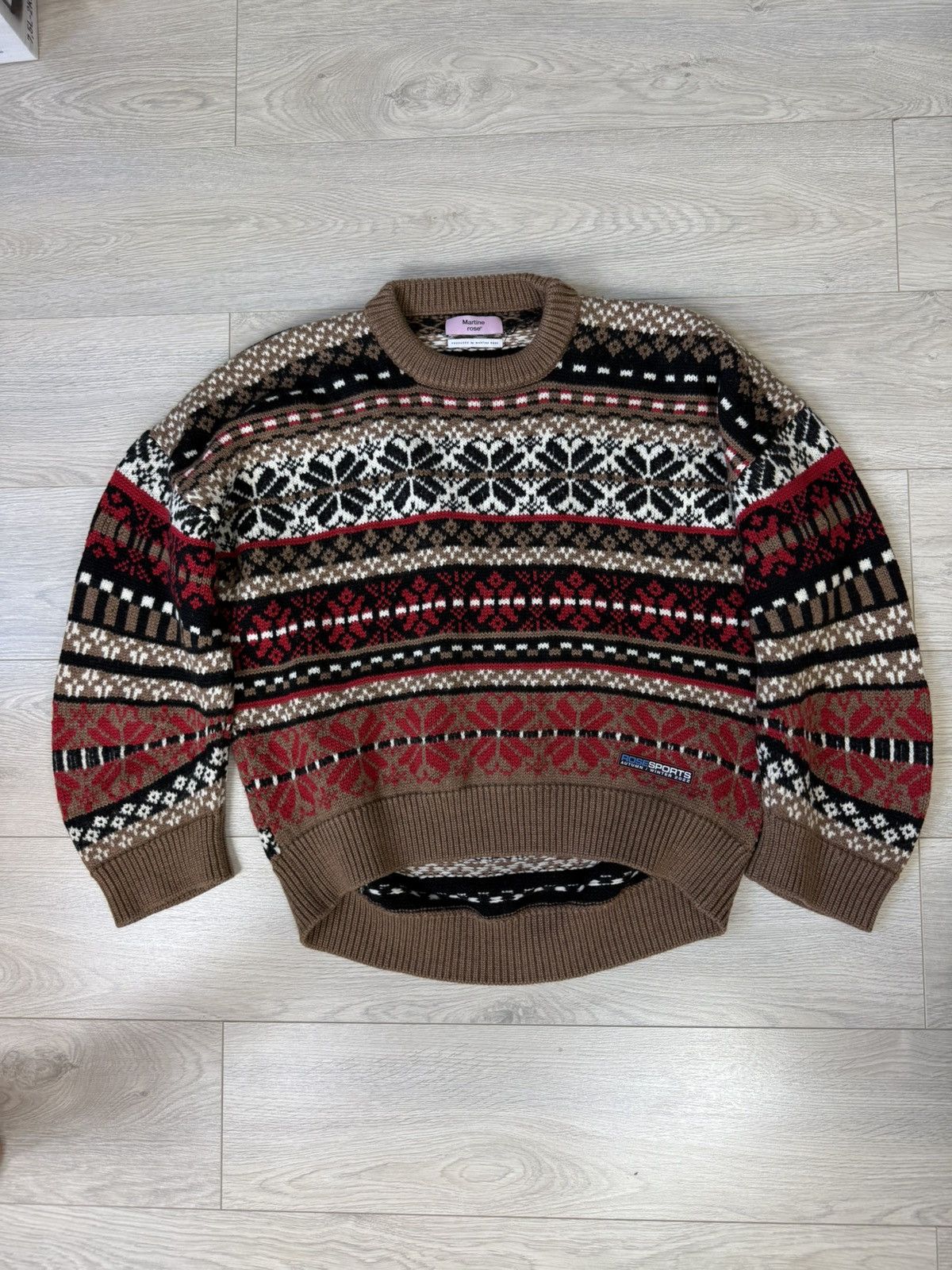 Martine Rose Martine Rose AW22 Merino Wool Fair Isle Knit Sweater Size US L / EU 52-54 / 3 - 6 Thumbnail