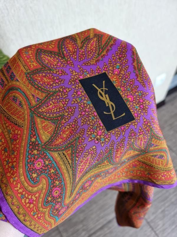 Yves Saint Laurent Yves Saint Laurent Silk Vintage Scarf Size ONE SIZE - 1 Thumbnail