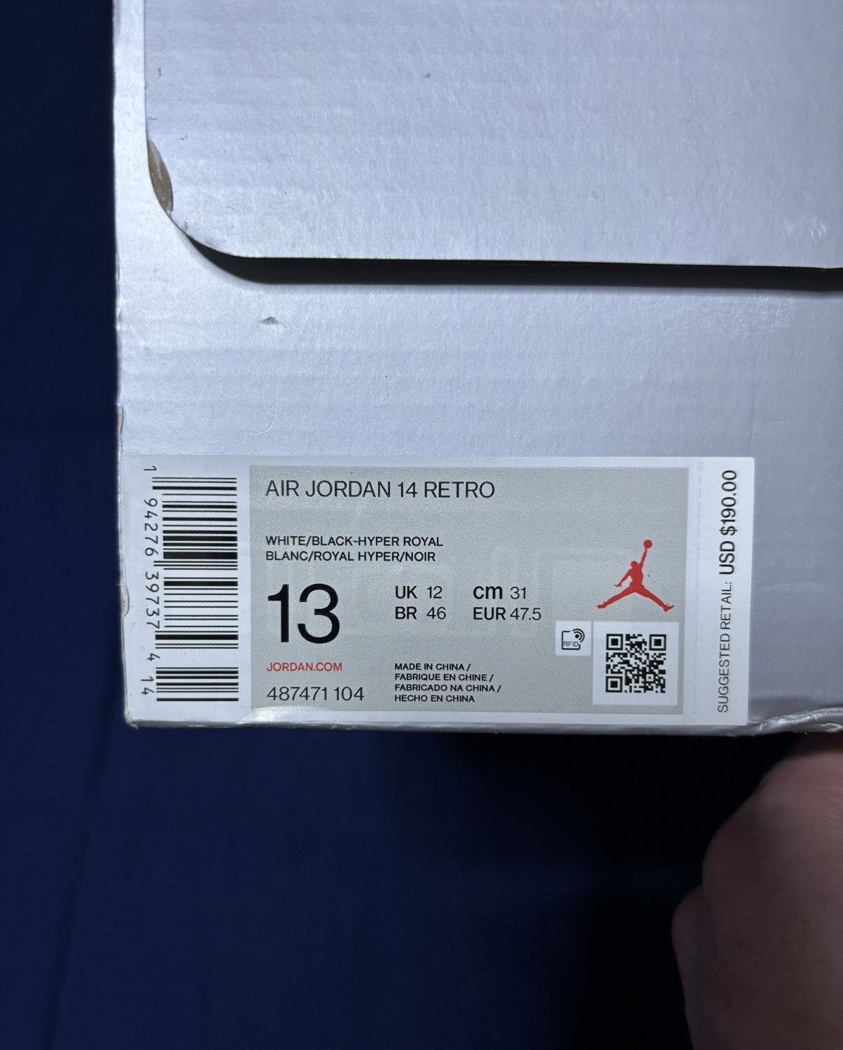 Jordan Brand Jordan 14 Retro Hyper Royal 2020 Size 13 Size US 13 / EU 46 - 8 Thumbnail