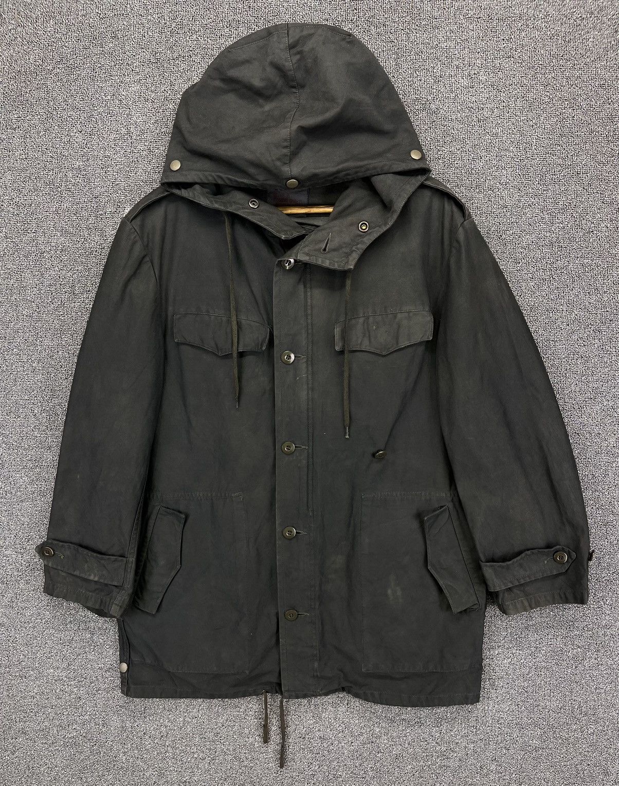 Vintage Vintage 90s Humme GMBH Military Army Hooded Jacket Size US L / EU 52-54 / 3 - 1 Thumbnail
