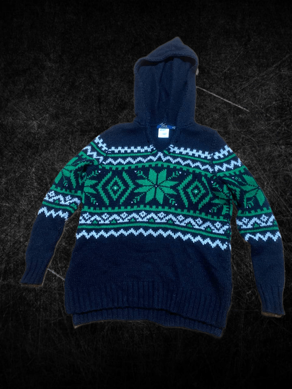 Polo Ralph Lauren Polo Ralph Lauren Wool Flake Fair Isle Nordic Hoodie Sweater Size US XS / EU 42 / 0 - 1 Thumbnail