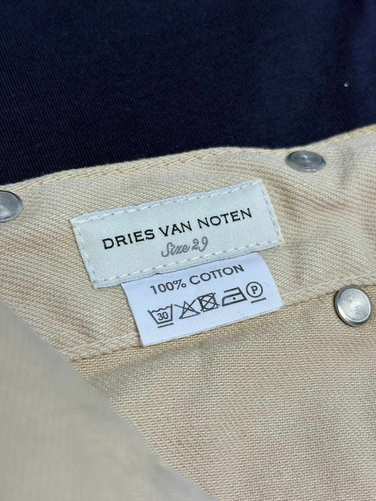Dries Van Noten Dries Van Noten Straight Beige Denim Jeans Size US 29 - 22 Thumbnail