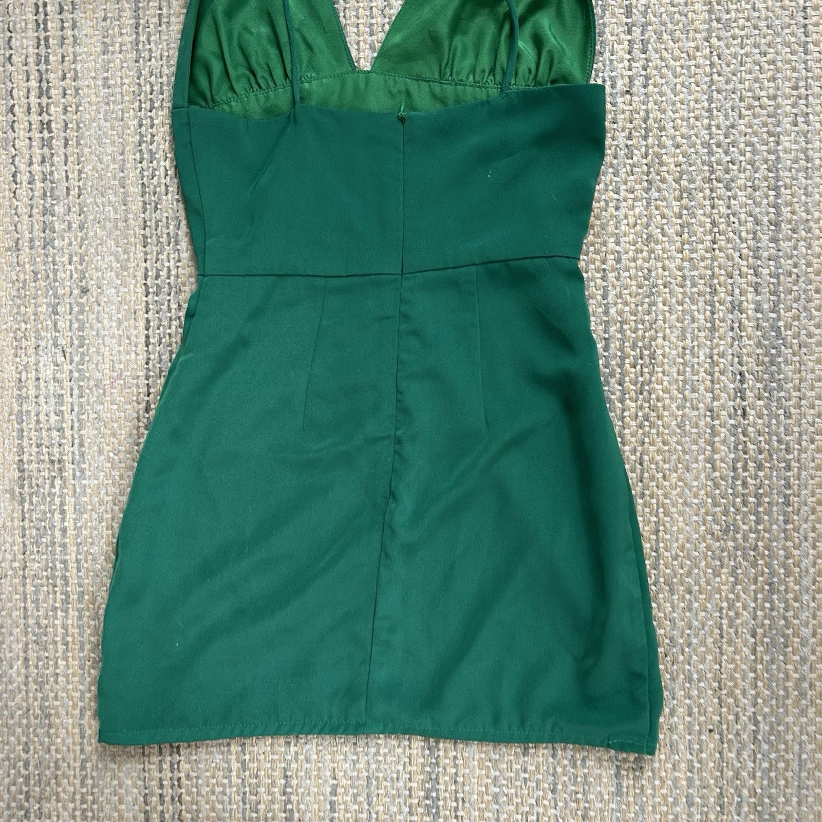 Revolve Superdown Women's Mini Green Dress Petunia Tie Strap