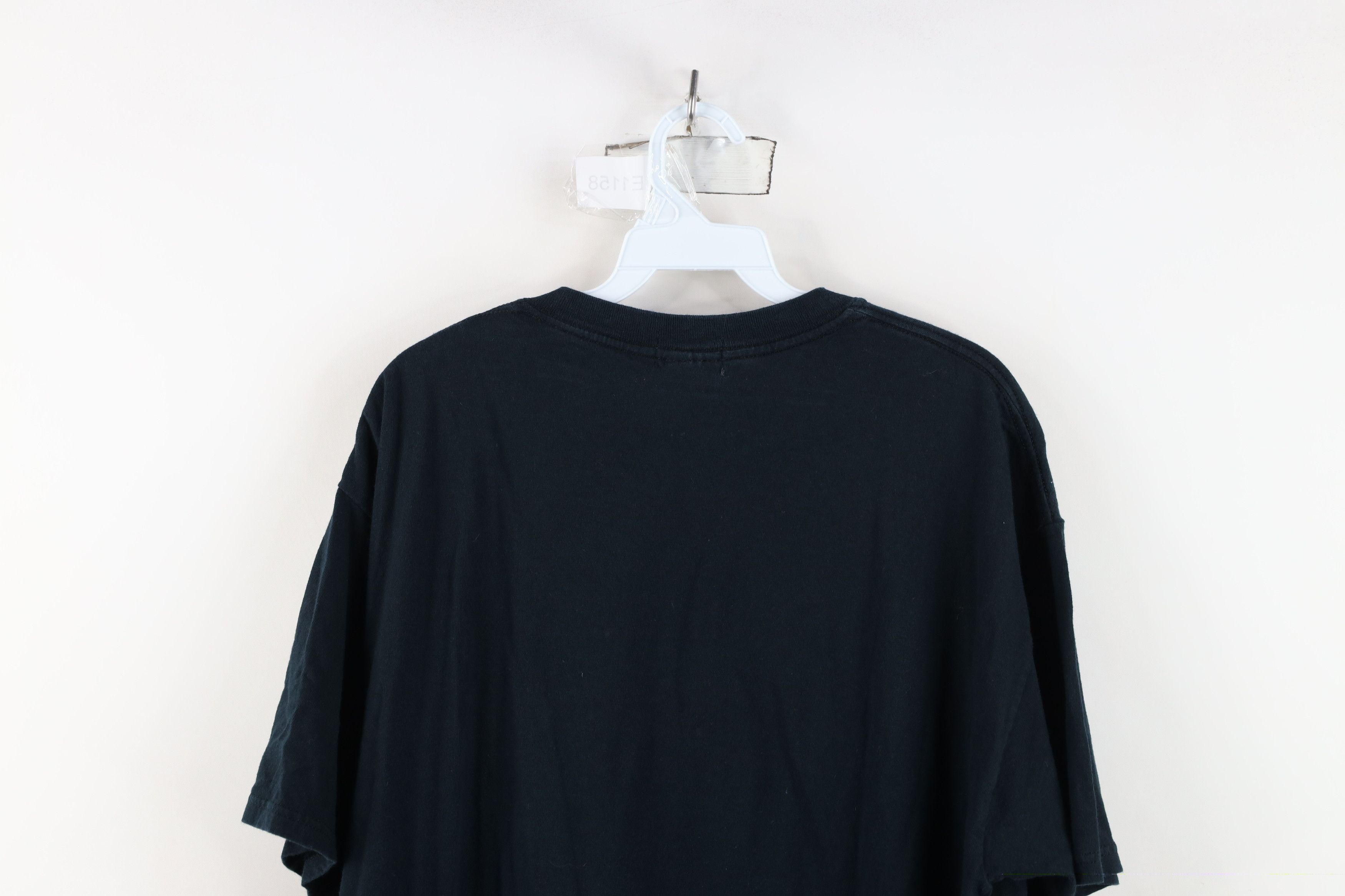 Vintage Vintage 90s Y2K Streetwear Skull Fire Flames T-Shirt Black Size US XL / EU 56 / 4 - 13 Thumbnail