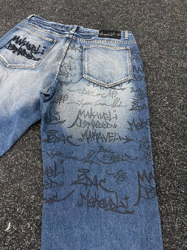 Hysteric Glamour × Le Grande Bleu (L.G.B.) × Makaveli Makavel HYSTERIC GLAMOUR BALENCIAGA STYLE FLARED PANTS BAGGY Size US 40 / EU 56 - 3 Thumbnail