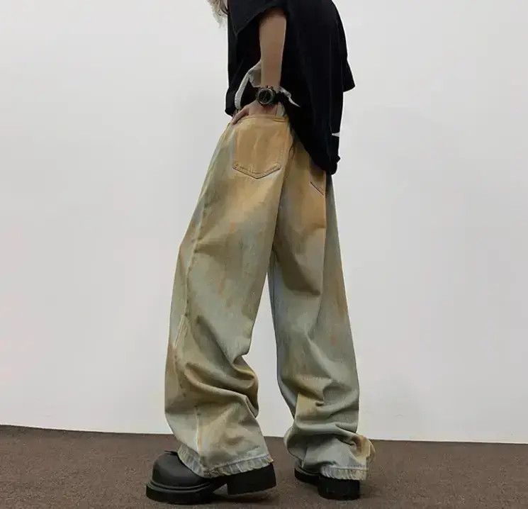 Japanese Brand Hip hop straight leg casual washed jeans Size US 32 / EU 48 - 6 Thumbnail