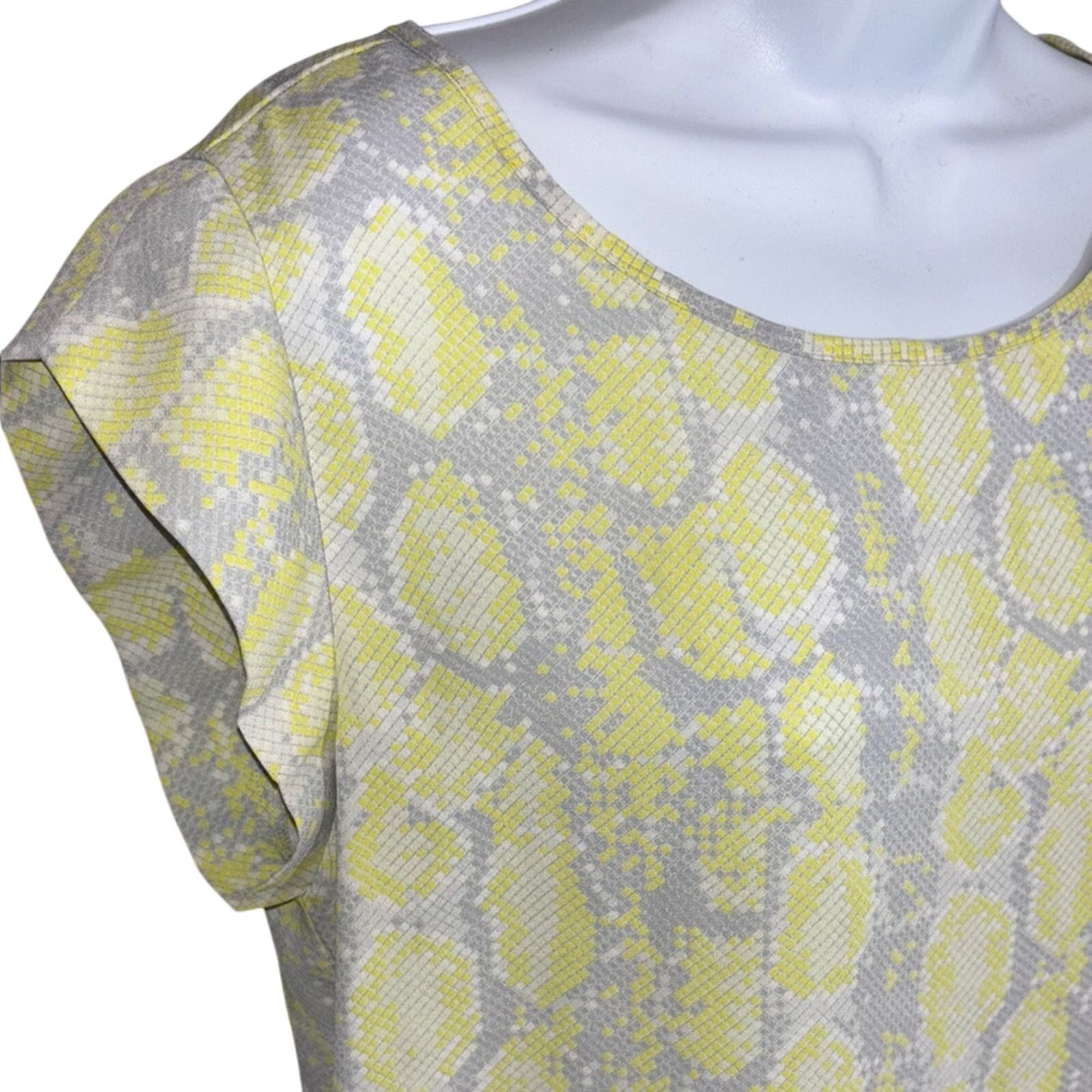 Rachel Zoe Yellow Snake Print Women's Top Size Medium Size M / US 6-8 / IT 42-44 - 3 Thumbnail