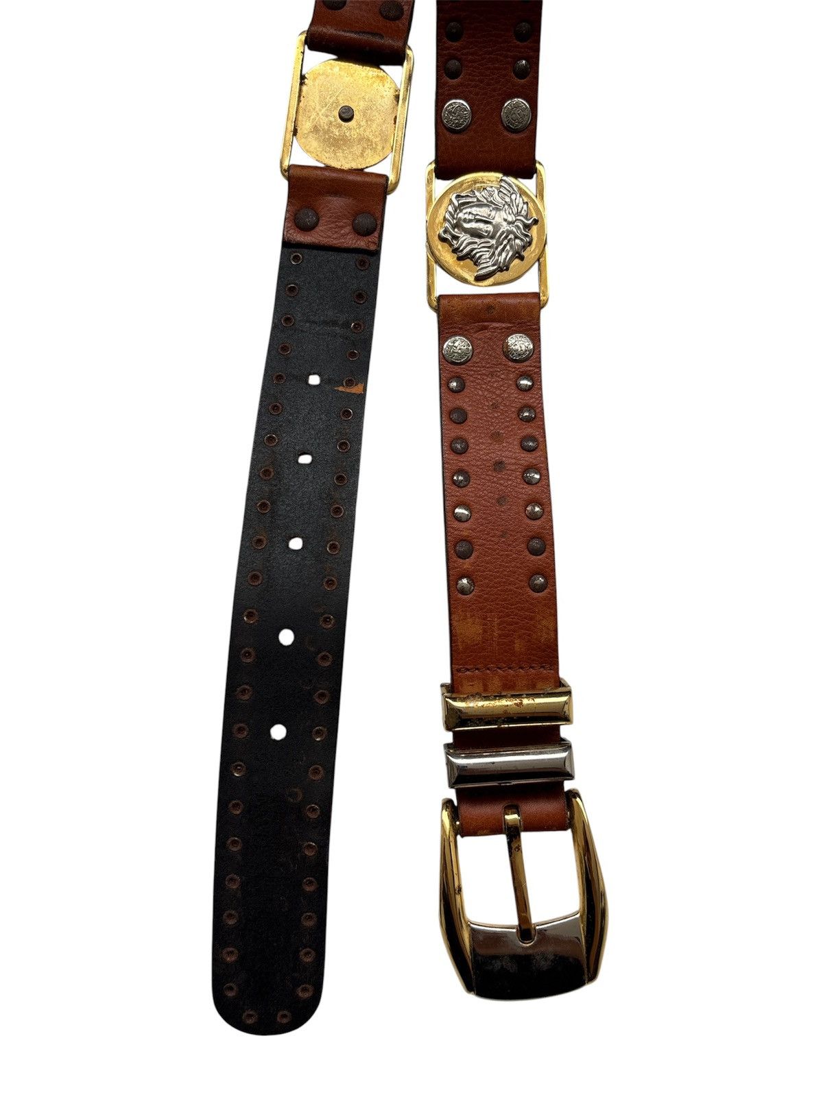 Versace 1990s Gianni Versace Medusa Stud Belt Size ONE SIZE - 4 Thumbnail