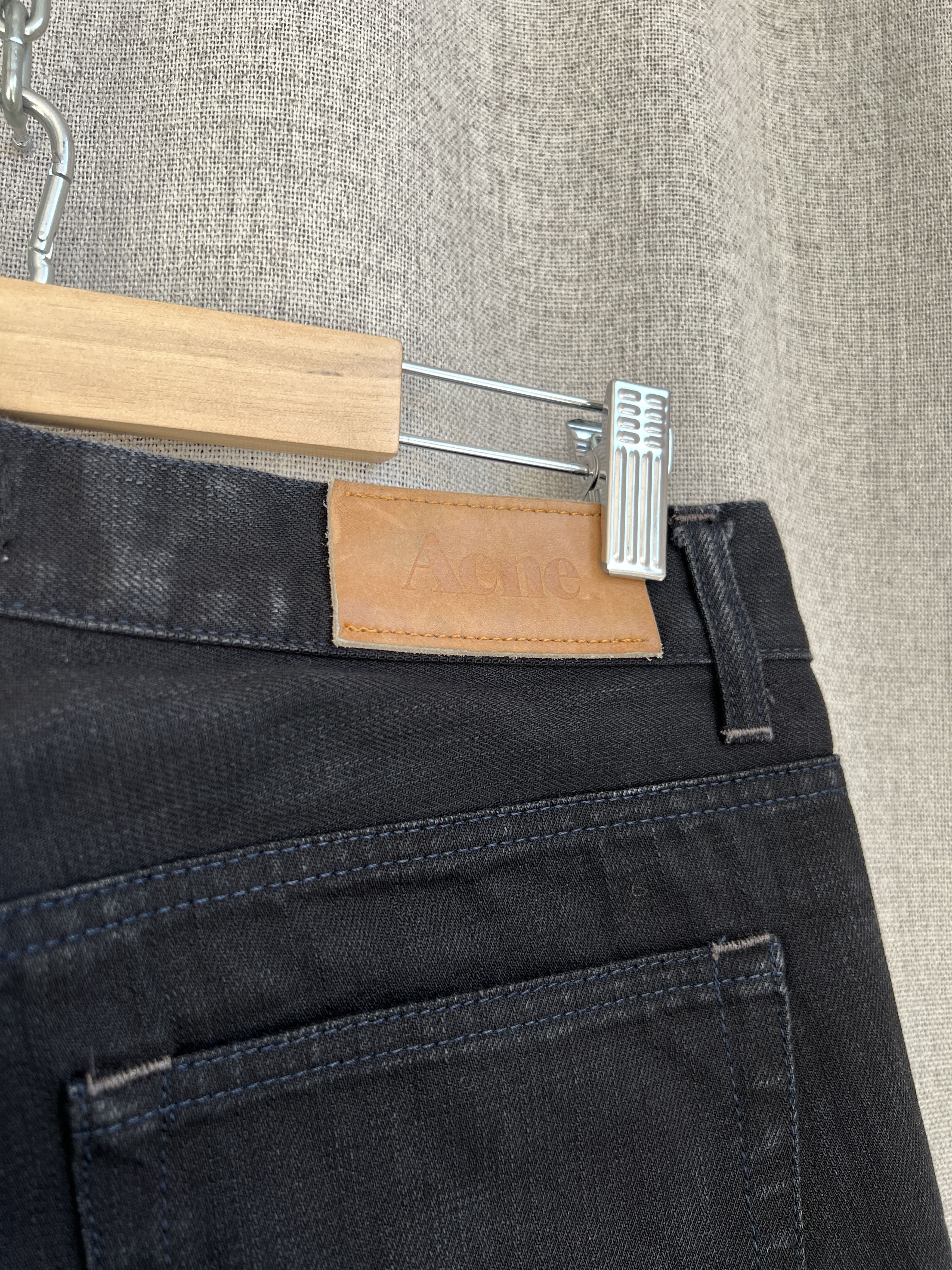 Acne Studios Acne Studios Mic Raven Black Washed Denim Slim Fit Size US 32 / EU 48 - 5 Thumbnail