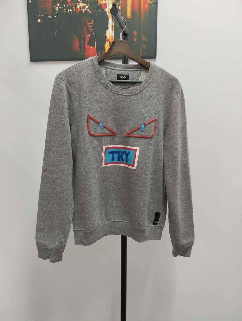 Fendi FENDI Gray Sweatshirt Size 44 - dmc Size US M / EU 48-50 / 2 - 1 Thumbnail