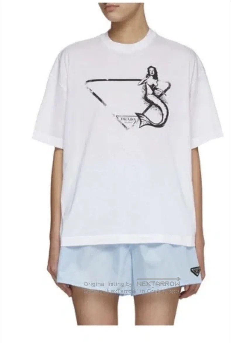Prada Prada Mermaid printed T-shirt Size L / US 10 / IT 46 - 1 Thumbnail