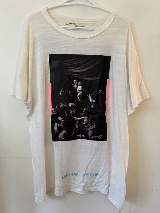 Off white mirror hot sale mirror t shirt