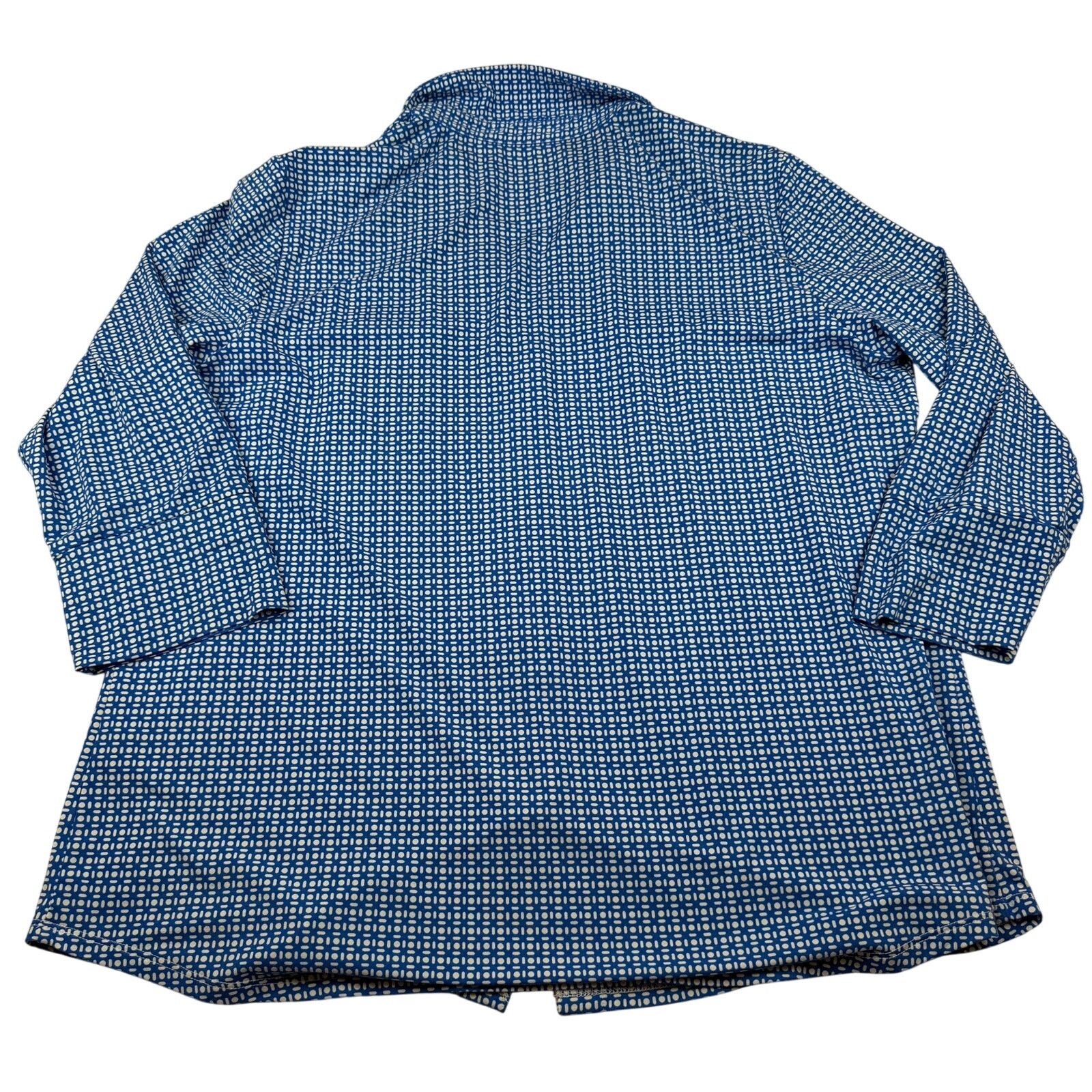 J.McLaughlin J. McLaughlin XL Blue Geometric Print Button Down Shirt Size XL / US 12-14 / IT 48-50 - 2 Thumbnail