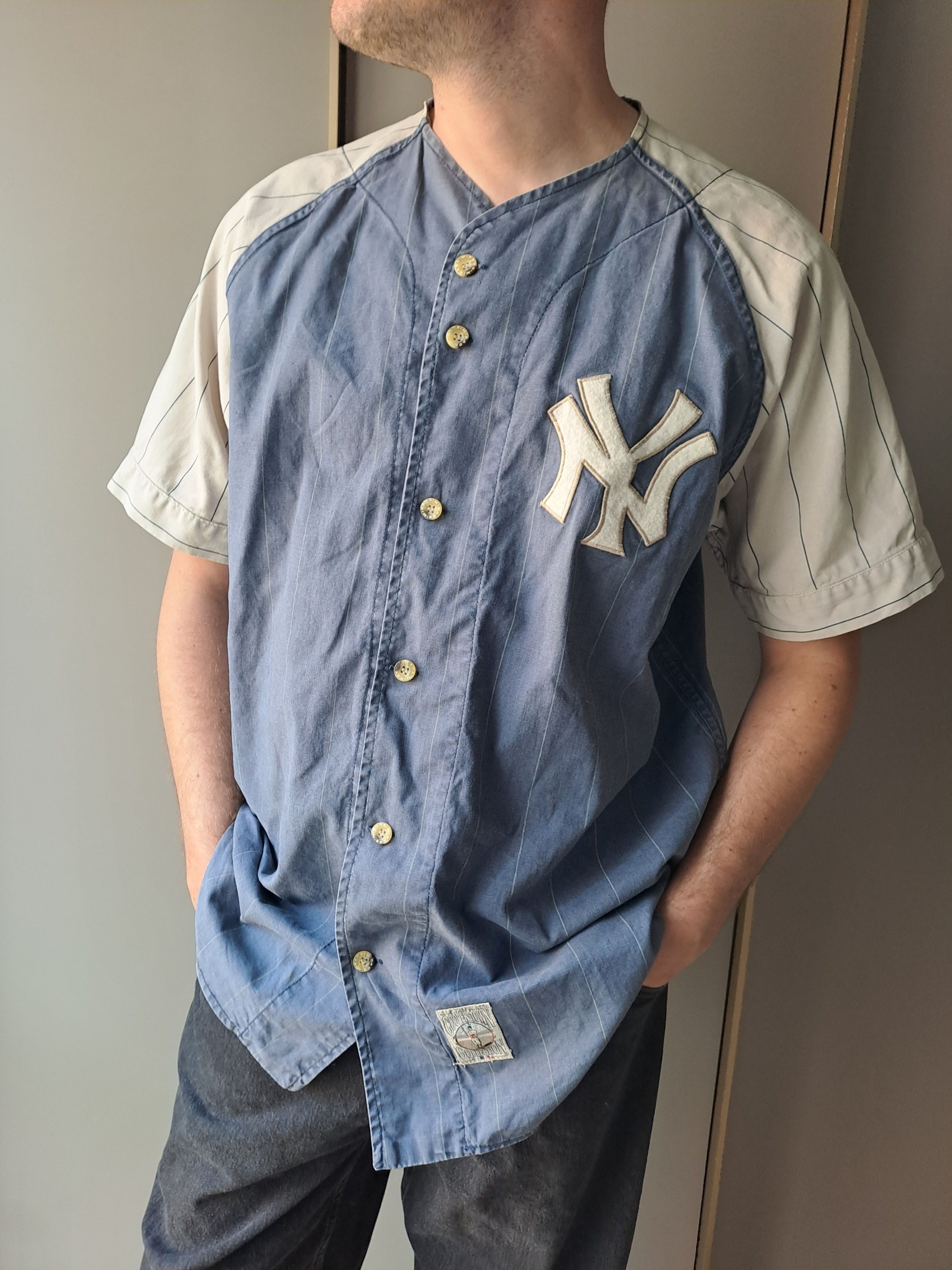 Mirage Mirage Cooperstown basebnall bicolor cotton shirt Size US L / EU 52-54 / 3 - 7 Thumbnail