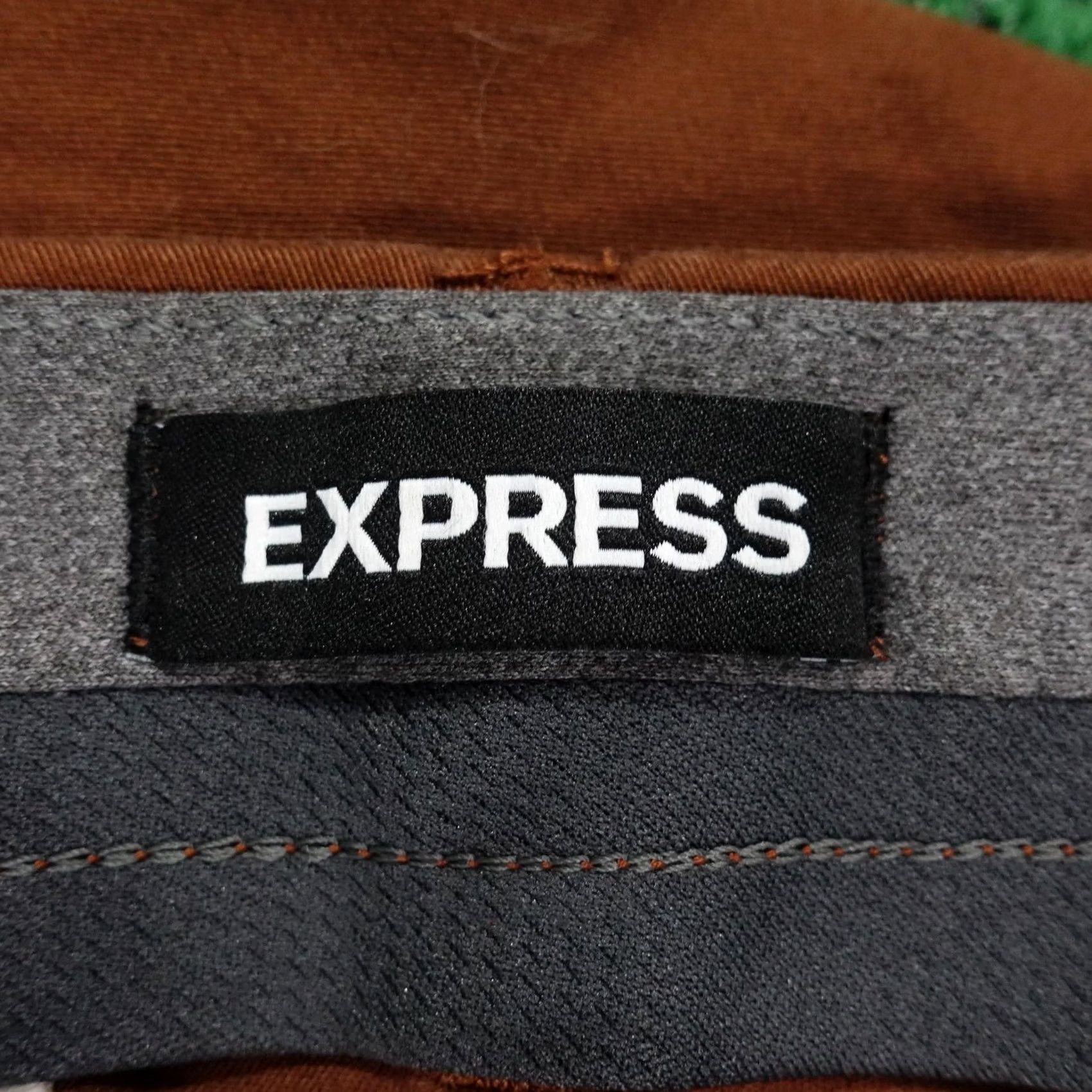 Express Express Pants Mens 34x32 Brown Skinny Chino Extra-Slim Stretch Casual Cotton Size US 34 / EU 50 - 6 Thumbnail