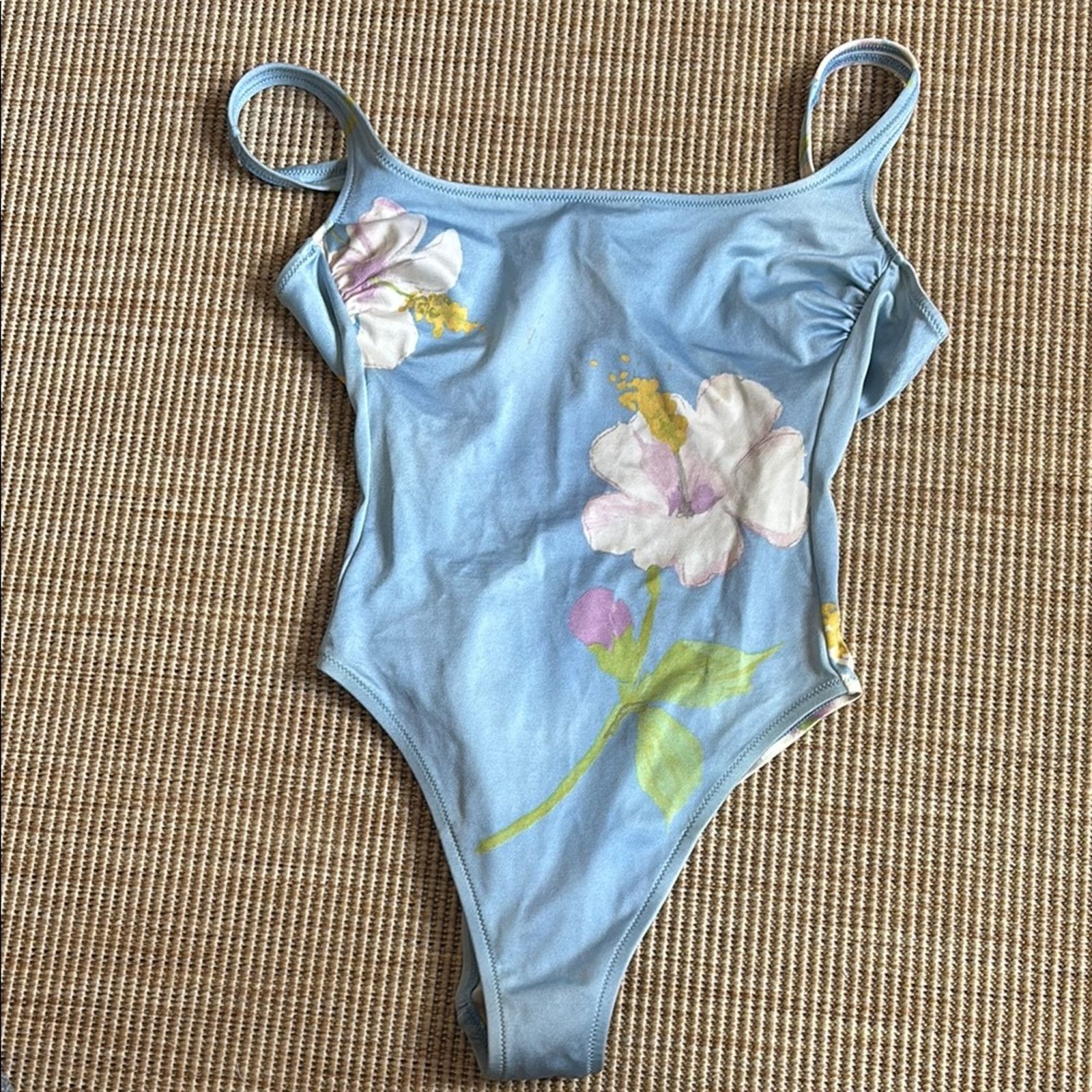 La Perla Oceano La Perla Blue and White One Piece Swimsuit Size M Size ONE SIZE - 1 Thumbnail