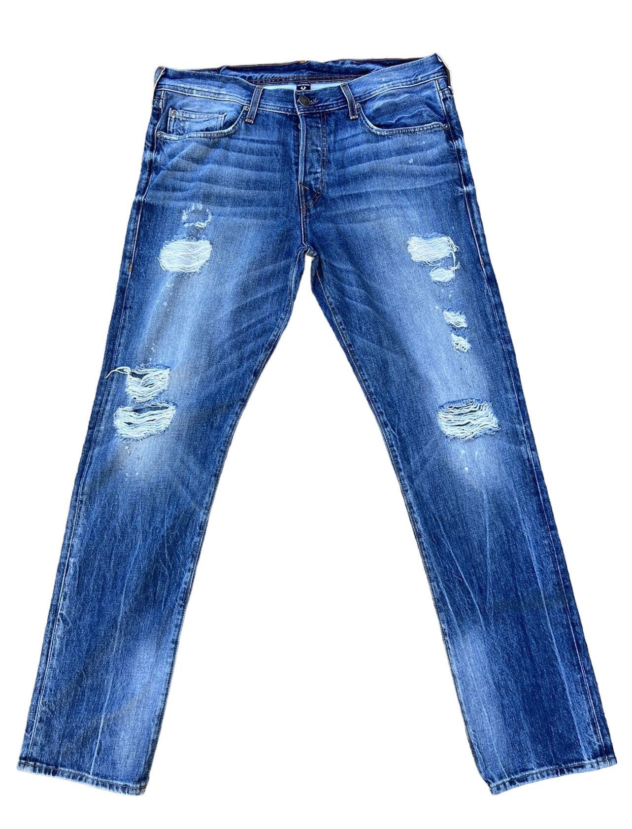 True Religion Vintage 2000s True Religion Rips Distressed Denim Jeans Size US 36 / EU 52 - 1 Thumbnail