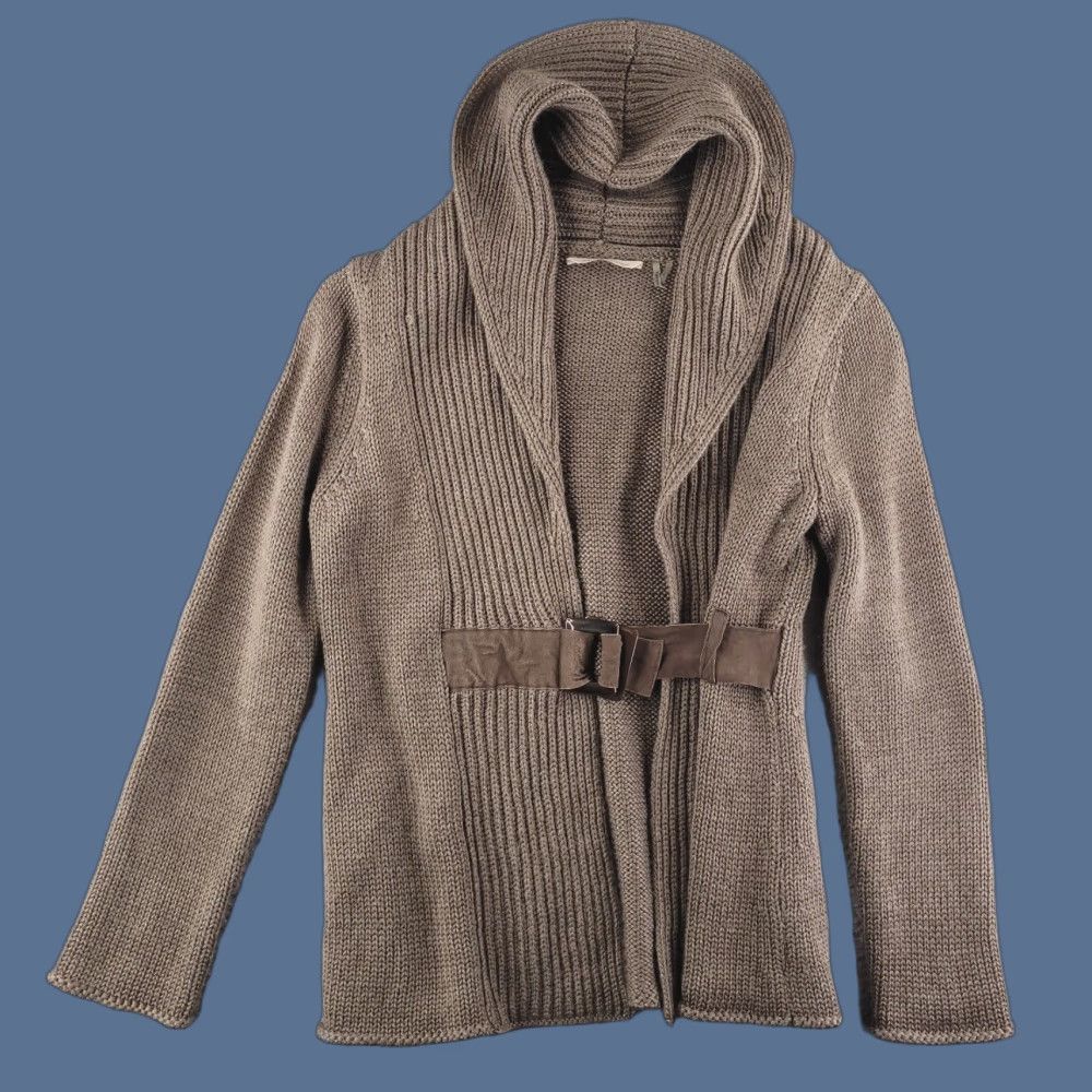 Soft Surroundings Soft Surroundings Cardigan Sweater Wool Blend Wrap Buckle Long Sleeve Regular Size L Brown Womens Size L / US 10 / IT 46 - 1 Thumbnail